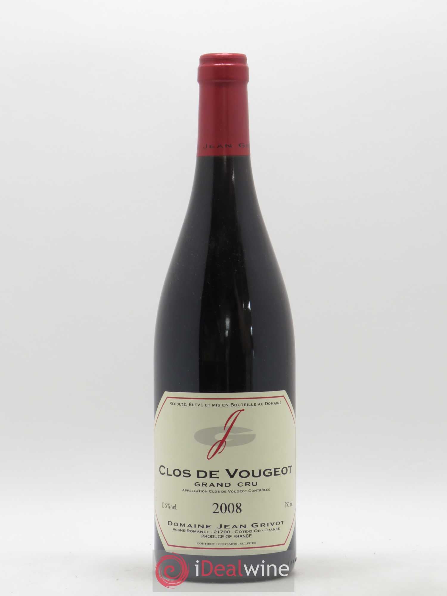 Clos de Vougeot Grand Cru Jean Grivot 2008 - Lot de 1 bouteille - 0