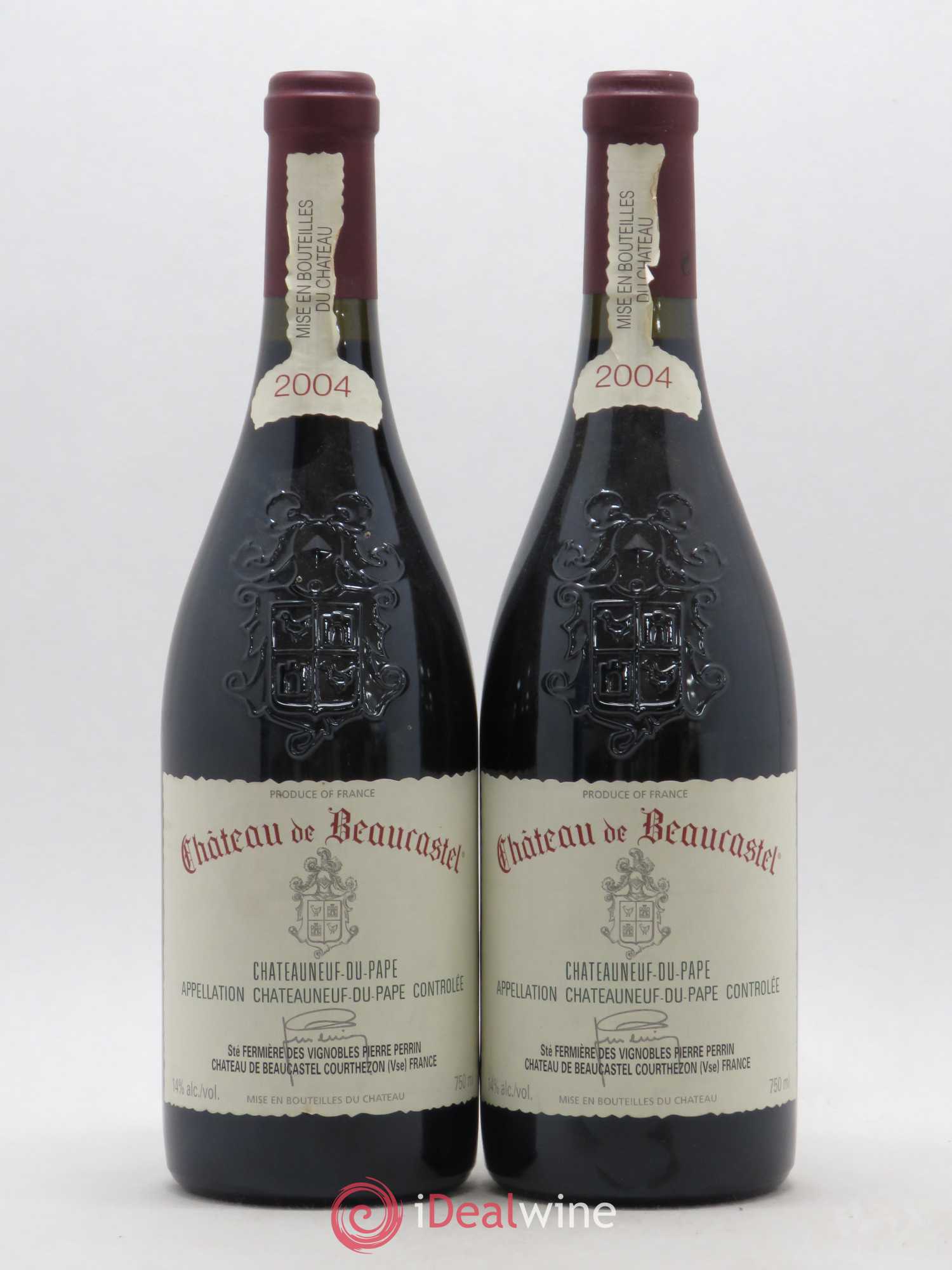Châteauneuf-du-Pape Château de Beaucastel Famille Perrin 2004 - Lot de 2 bouteilles - 0