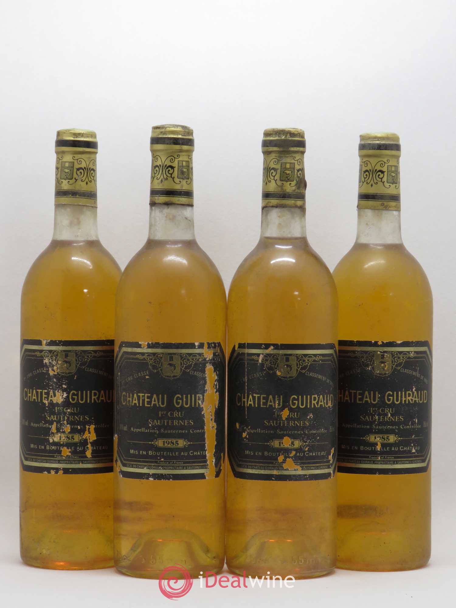 Château Guiraud 1er Grand Cru Classé 1985 - Lotto di 4 bottiglie - 0