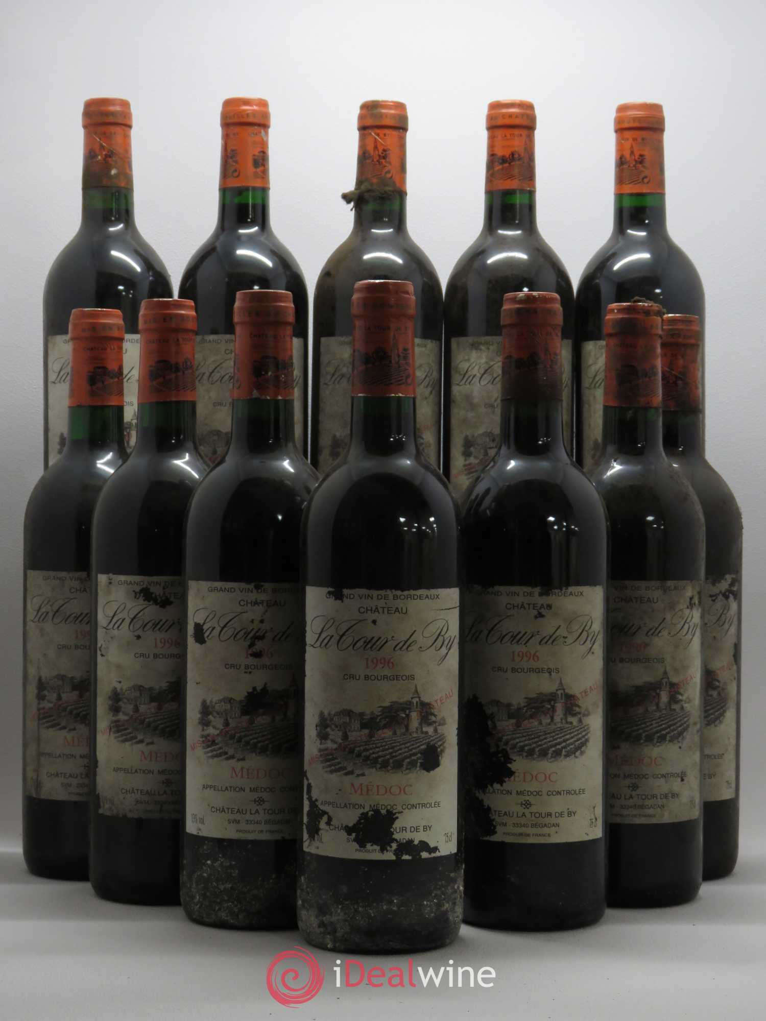 Château La Tour de By Cru Bourgeois 1996 - Lot de 12 bouteilles - 0