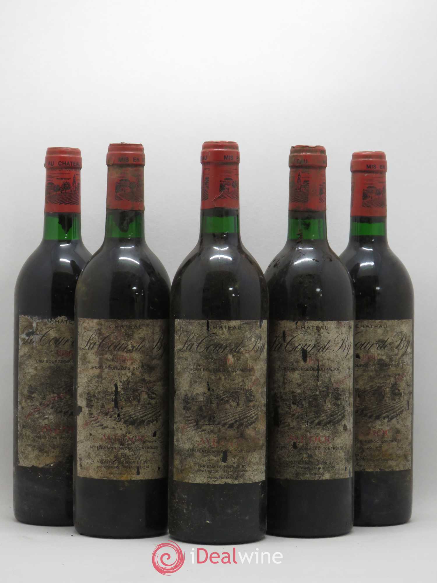 Château La Tour de By Cru Bourgeois 1986 - Lot de 5 bouteilles - 0