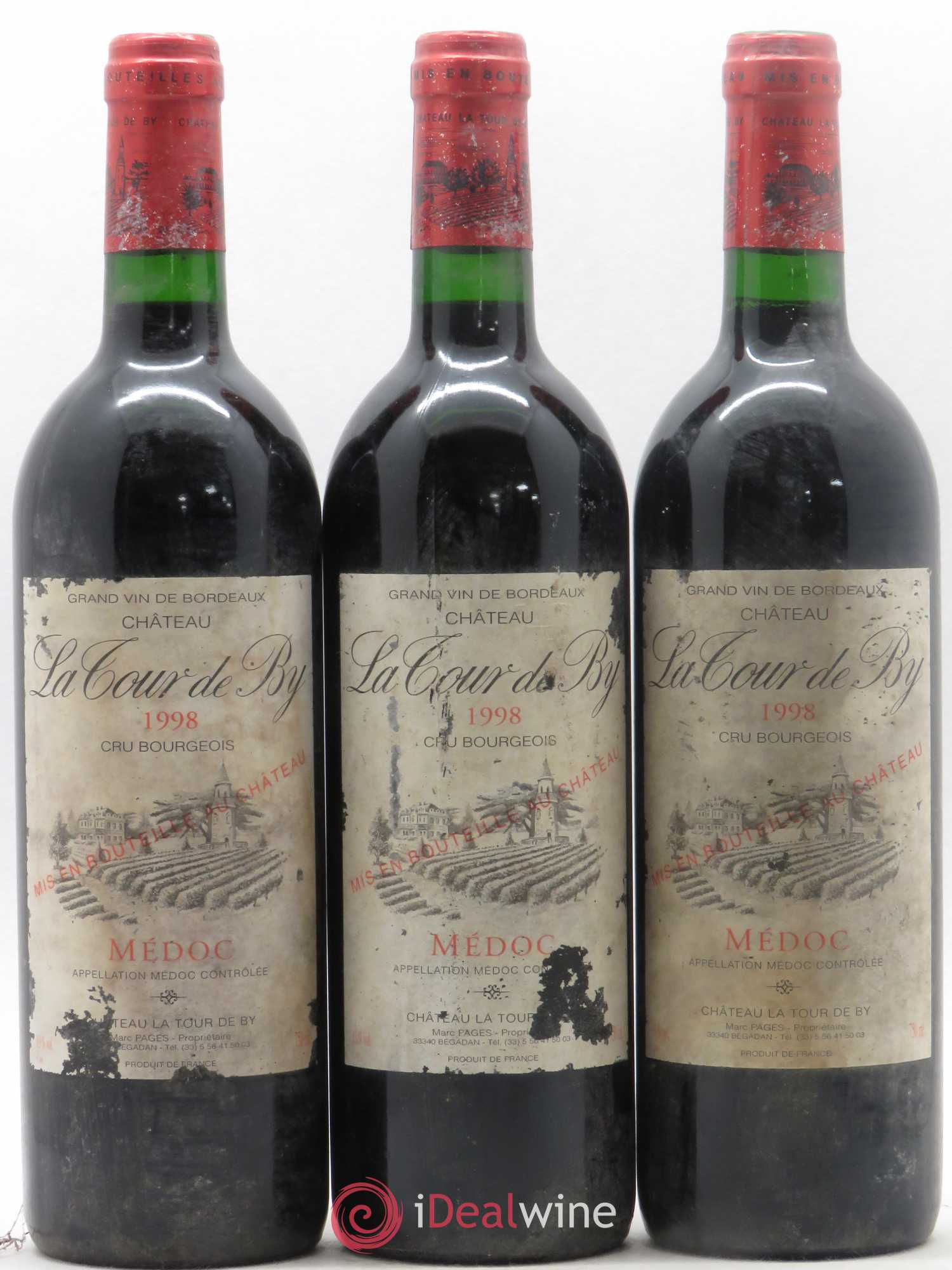 Château La Tour de By Cru Bourgeois 1998 - Lot de 12 bouteilles - 2
