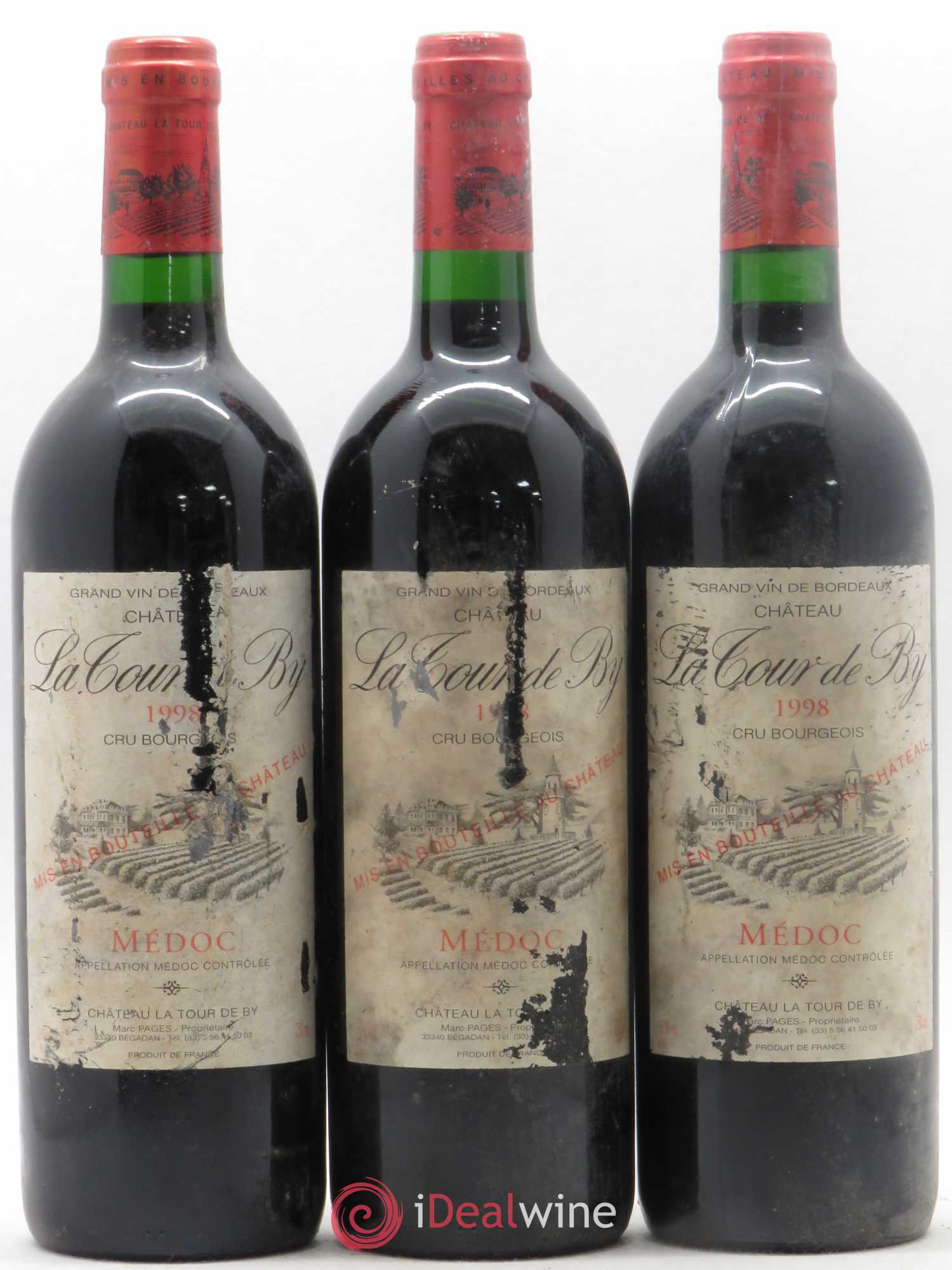 Château La Tour de By Cru Bourgeois 1998 - Lot de 12 bouteilles - 4