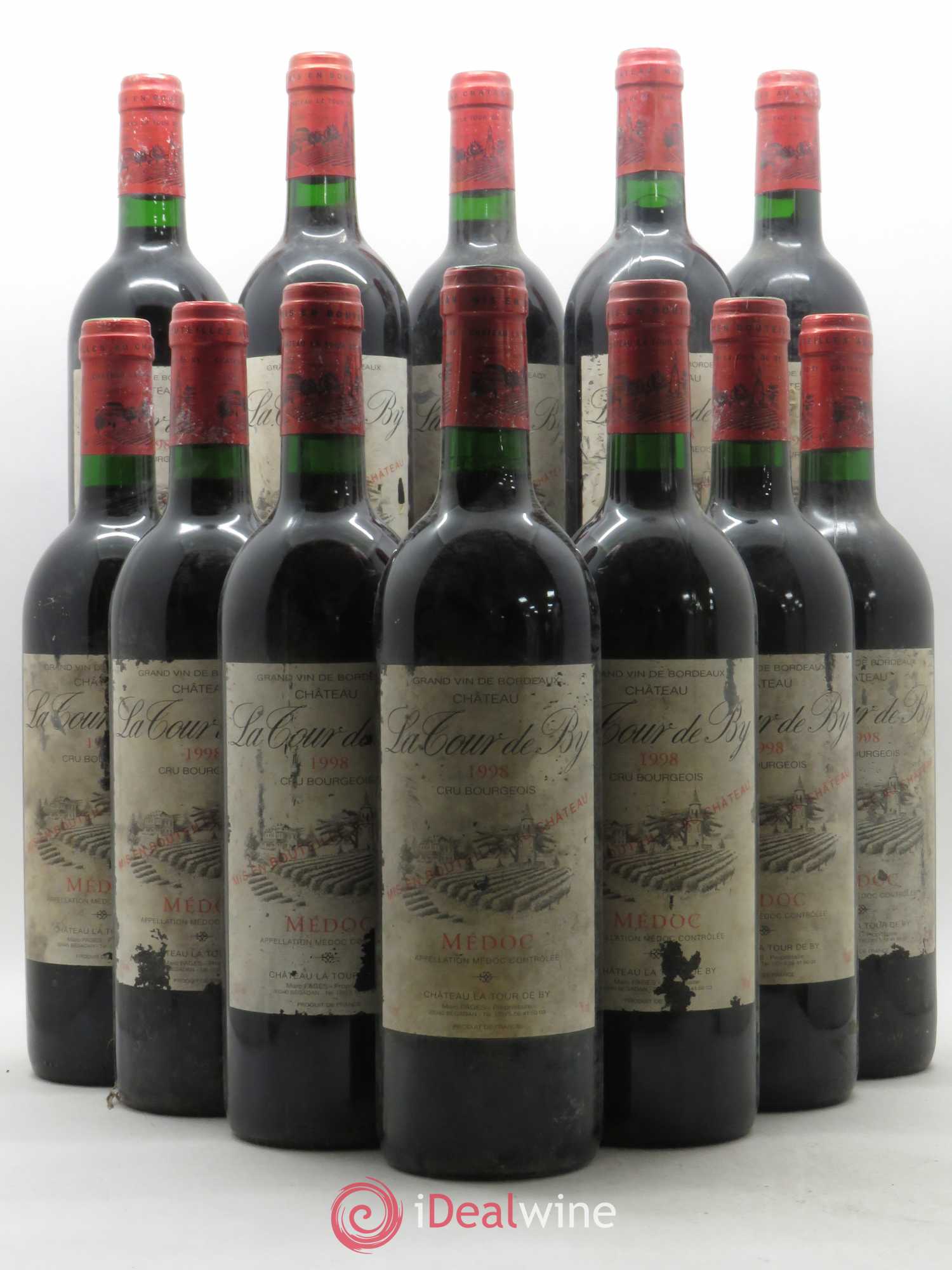 Château La Tour de By Cru Bourgeois 1998 - Lot de 12 bouteilles - 0