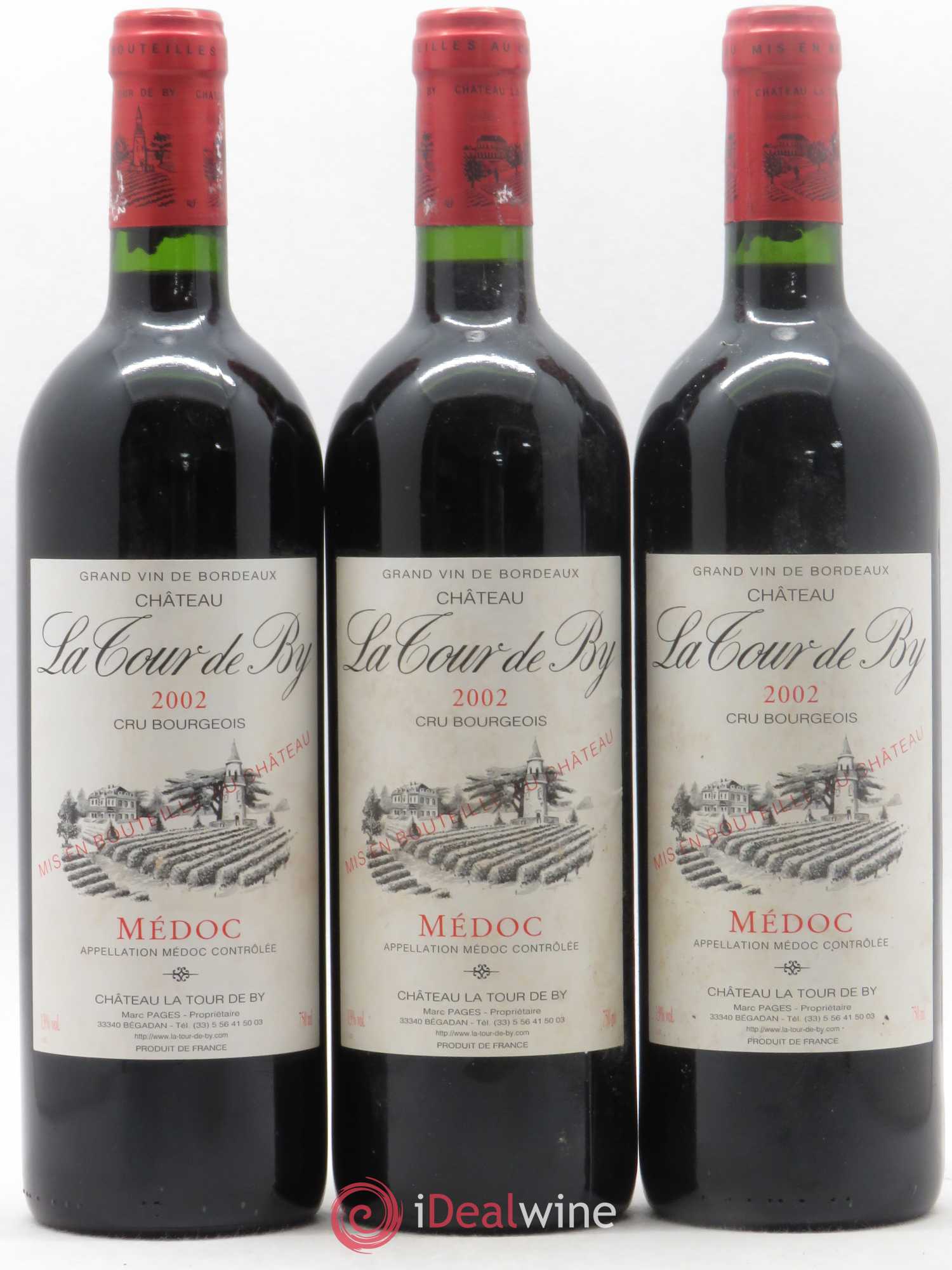 Château La Tour de By Cru Bourgeois 2002 - Lot de 12 bouteilles - 1