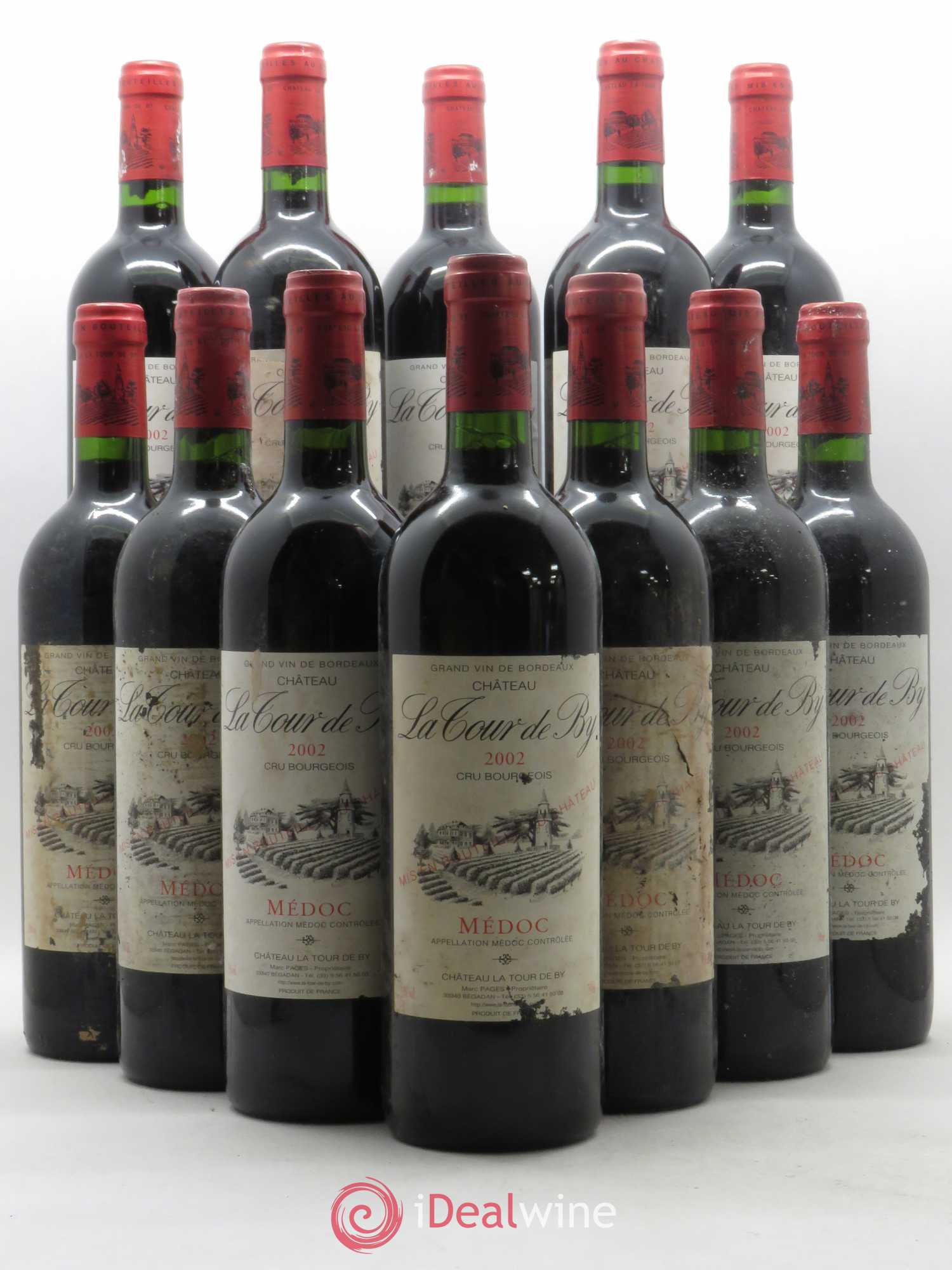 Château La Tour de By Cru Bourgeois 2002 - Lot de 12 bouteilles - 0