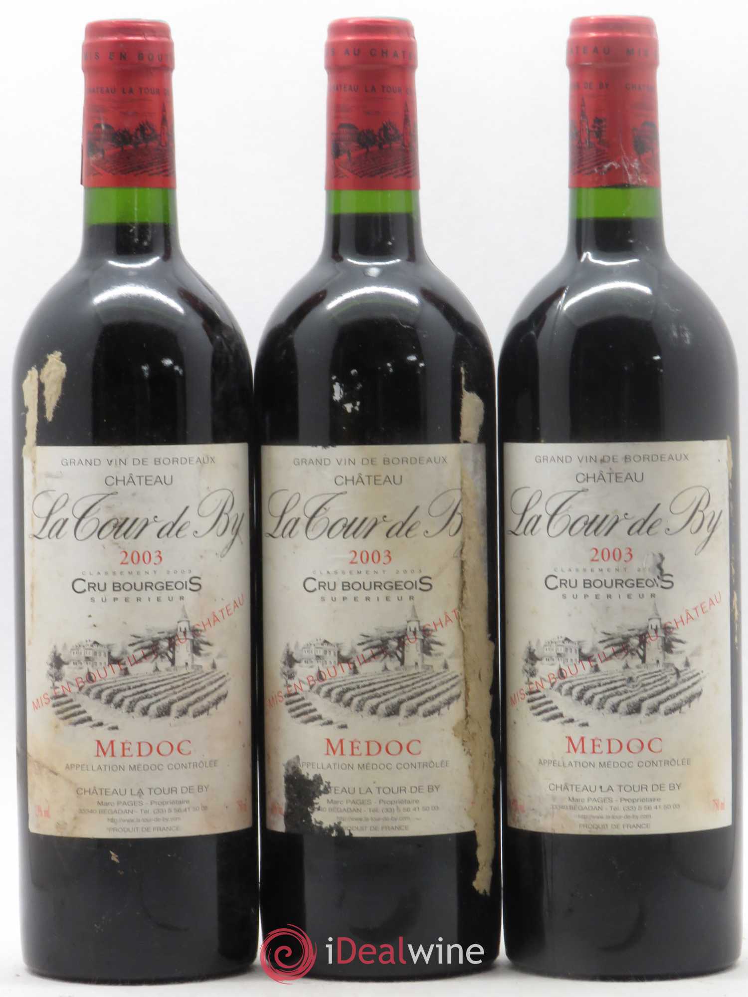 Château La Tour de By Cru Bourgeois 2003 - Lot de 12 bouteilles - 1