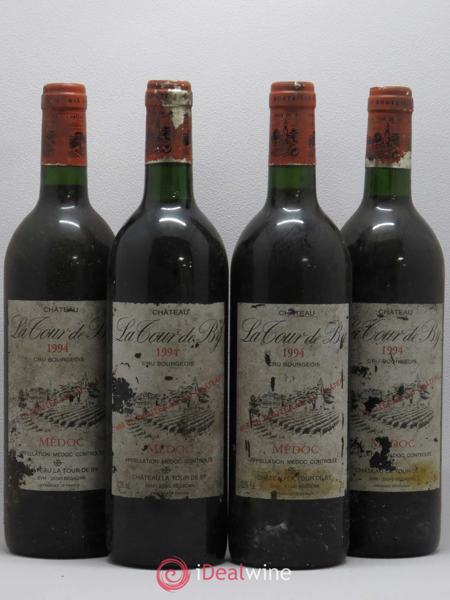 Château La Tour de By Cru Bourgeois (senza prezzo di riserva) 1994 - Lotto di 4 bottiglie - 0