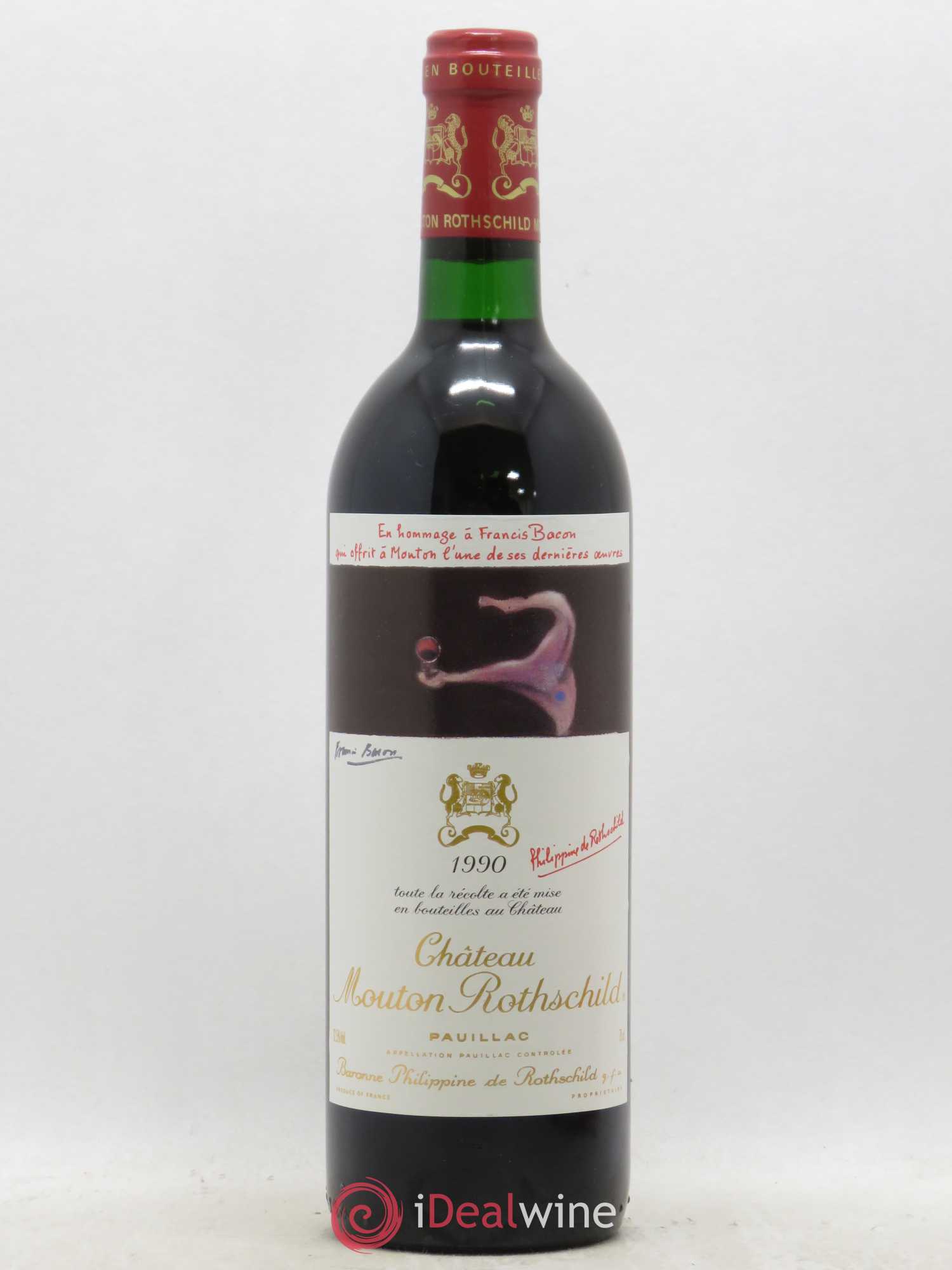 Château Mouton Rothschild 1er Grand Cru Classé 1990 - Lot de 1 bouteille - 0