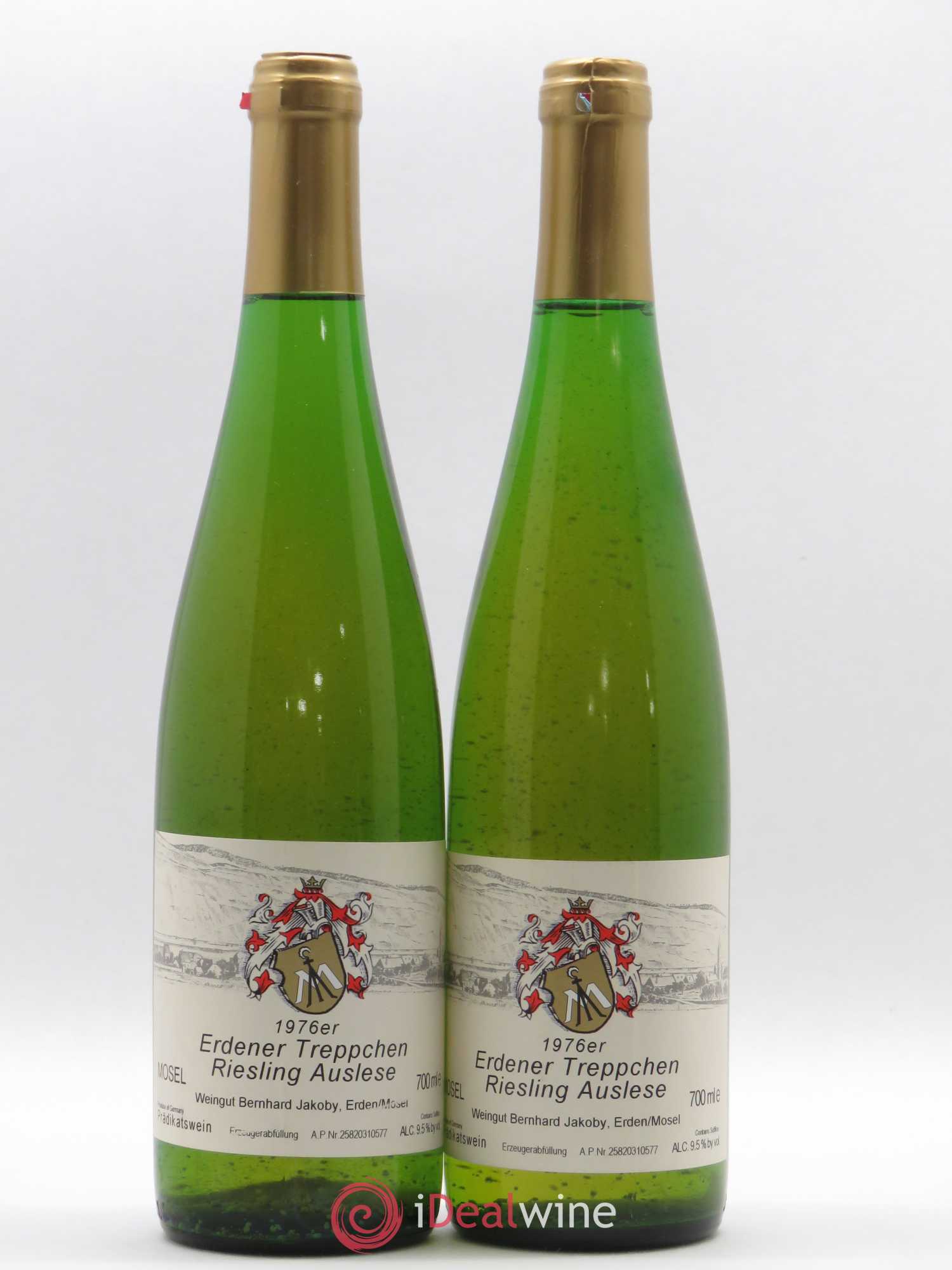 Riesling Auslese Erdener Treppchen Bernhard Jakoby 1976 - Posten von 2 Flaschen - 0