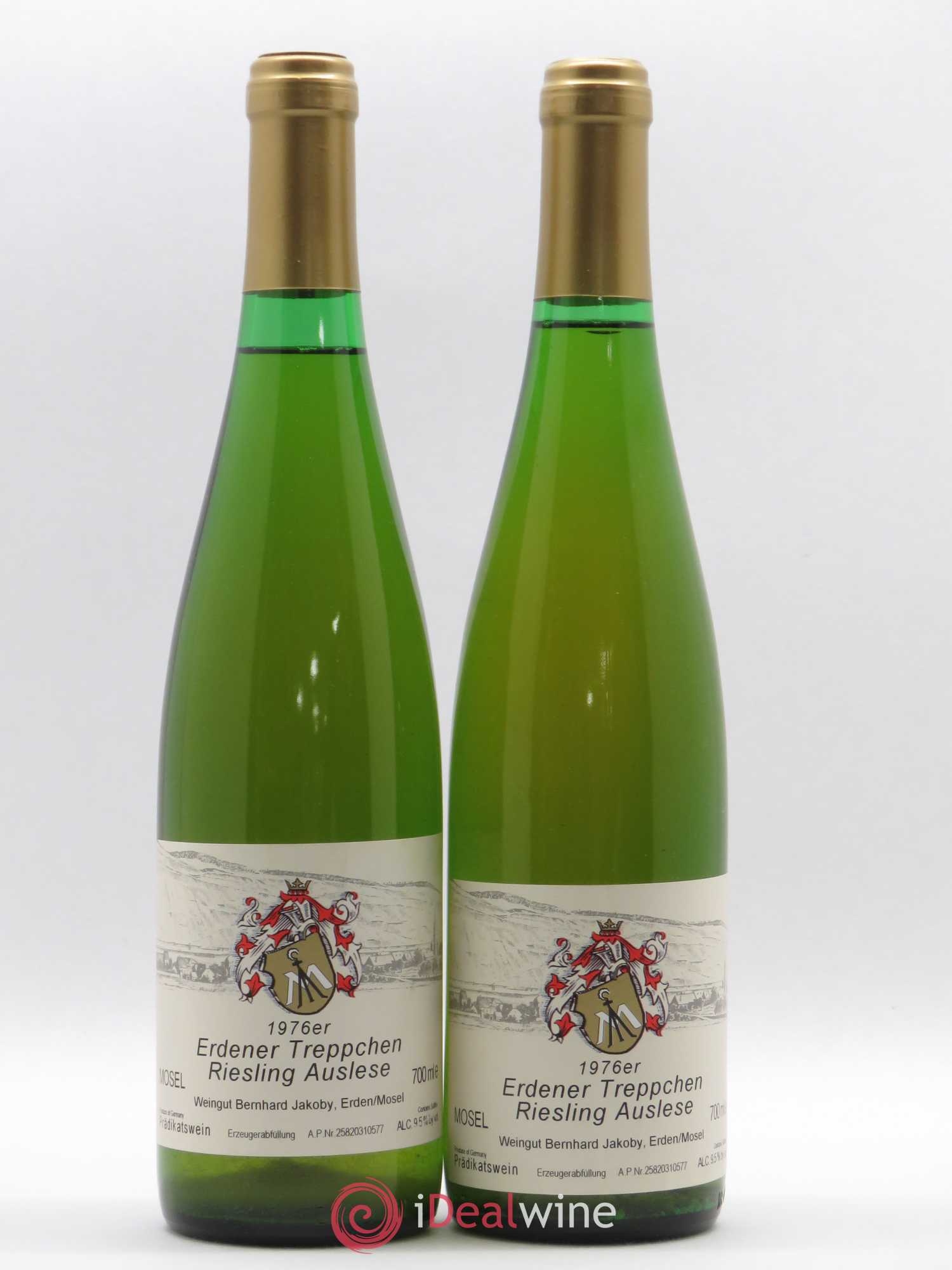 Riesling Auslese Erdener Treppchen Bernhard Jakoby 1976 - Posten von 2 Flaschen - 0