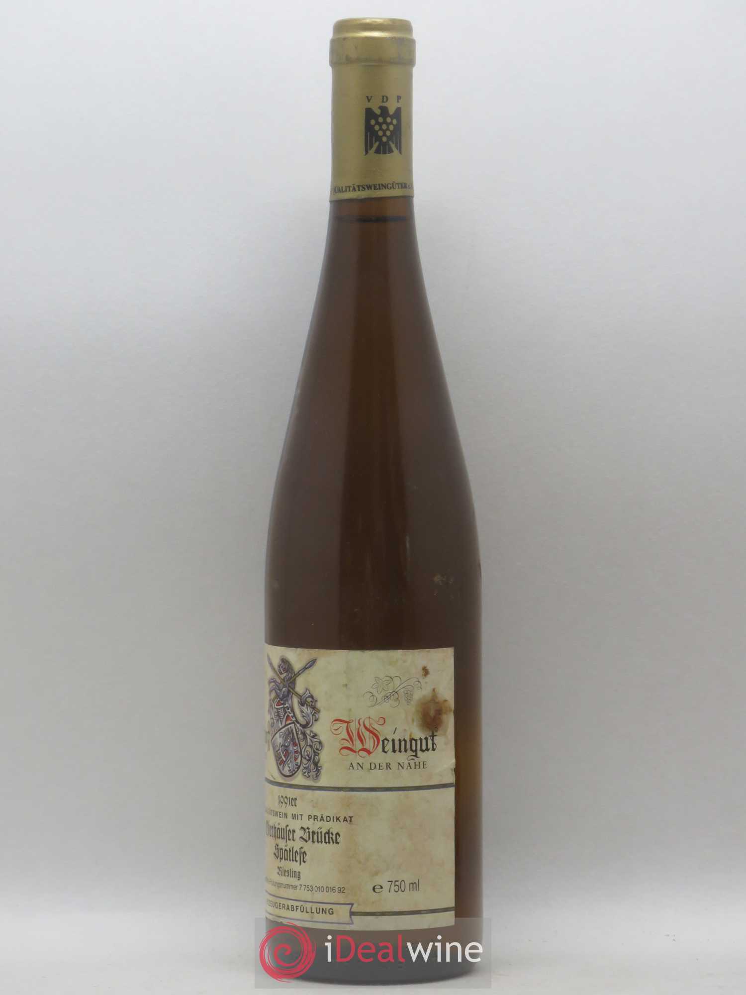 Allemagne Nahe Riesling Spätlese Oberhäuser Brücke Herm Dönnhoff 1991 - Posten von 1 Flasche - 1