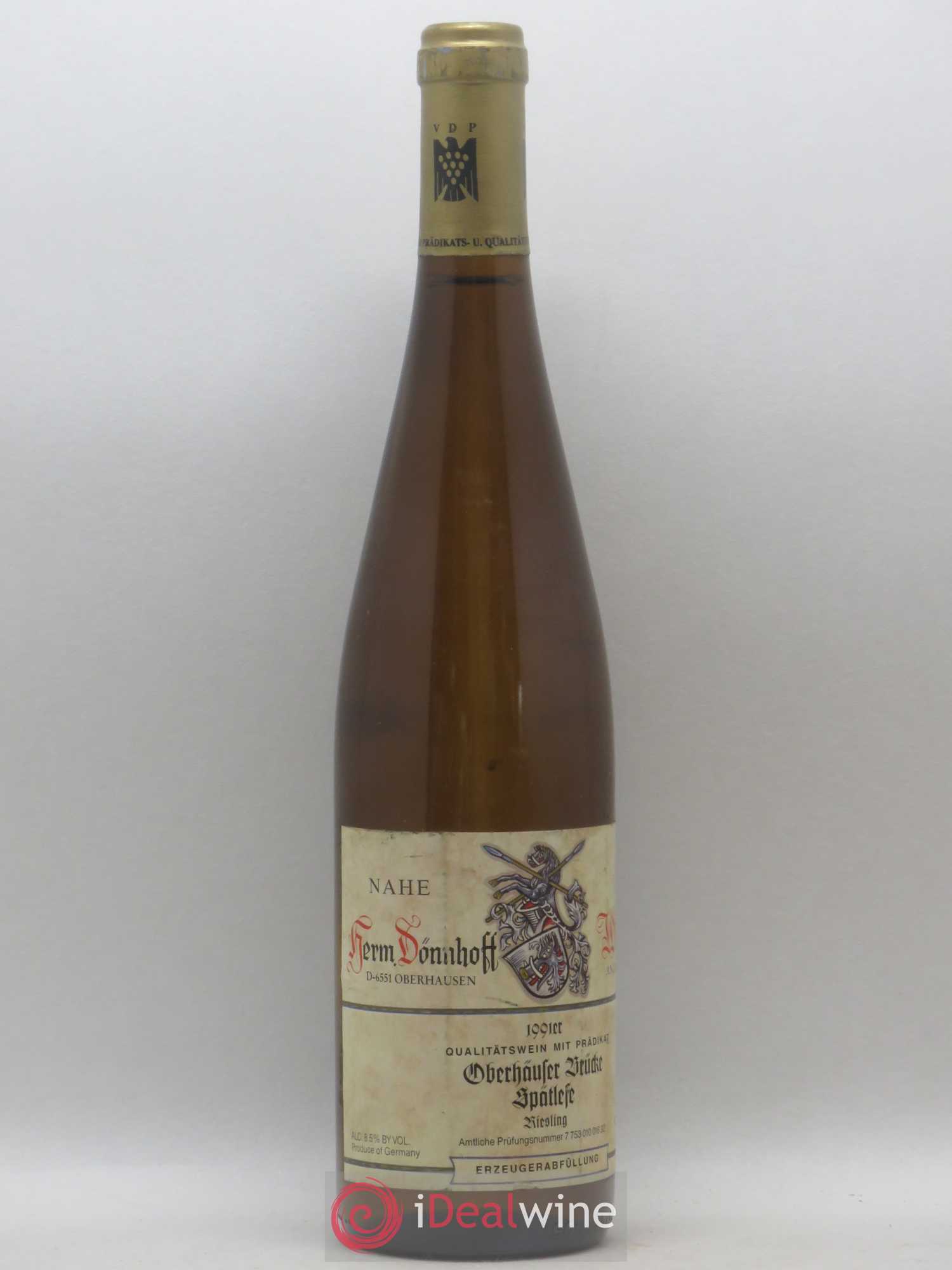 Allemagne Nahe Riesling Spätlese Oberhäuser Brücke Herm Dönnhoff 1991 - Posten von 1 Flasche - 0