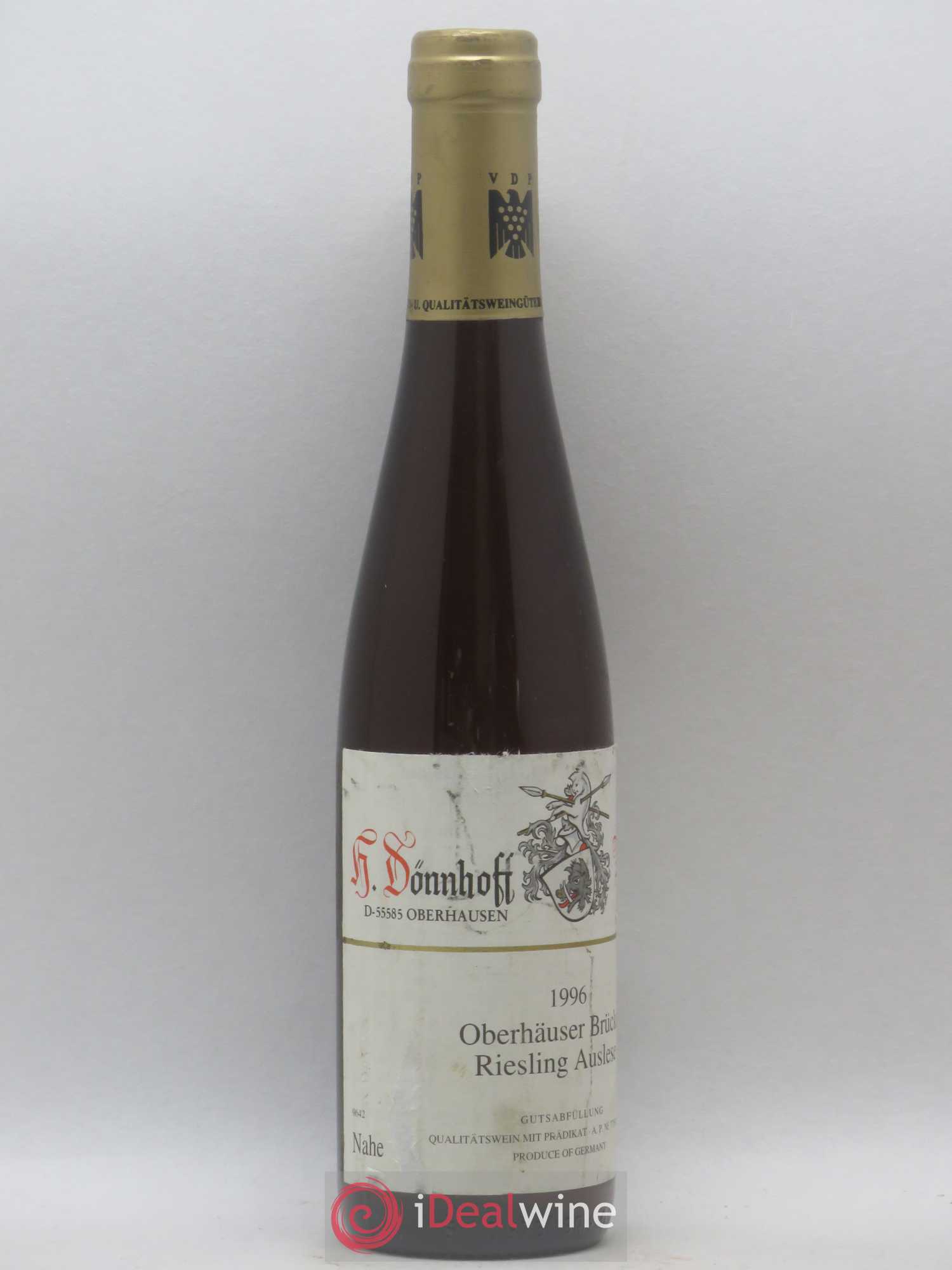 Allemagne Nahe Riesling Auslese Oberhäuser Brücke Dönnhoff 1996 - Posten von 1 Demi-Flasche - 0