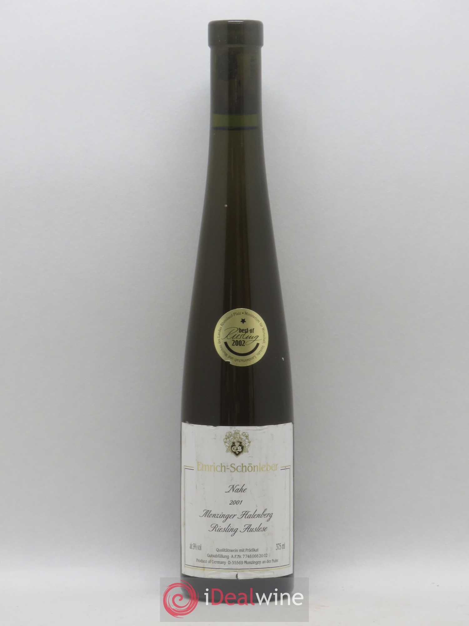 Allemagne Nahe Riesling Auslese Monzinger Halenberg Emrich-Schönleber 2001 - Posten von 1 Demi-Flasche - 0