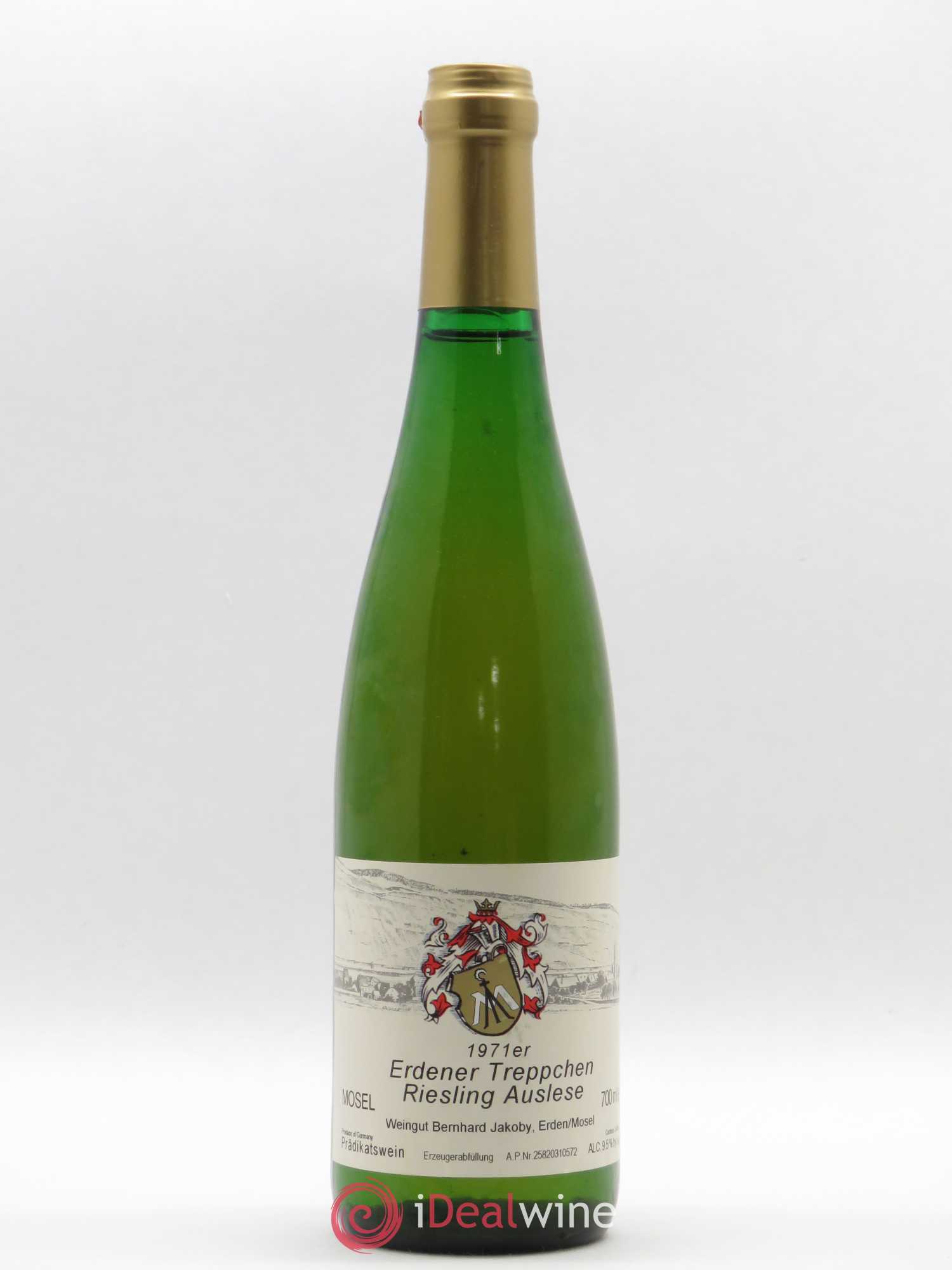 Riesling Auslese Erdener Treppchen Bernhard Jakoby 1971 - Posten von 1 Flasche - 0