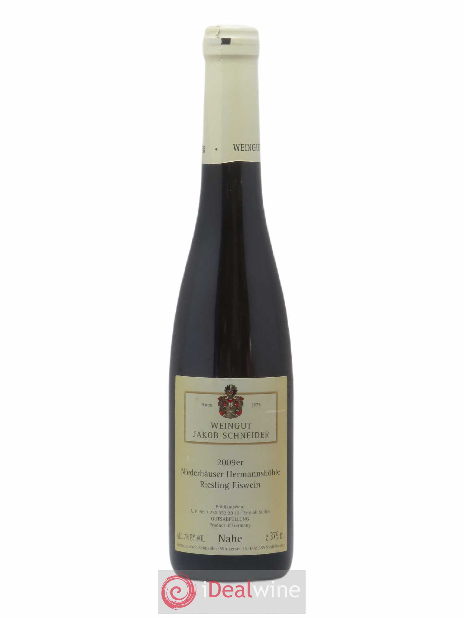 Allemagne Nahe Niederhäuser Hermannshöhle Riesling Eiswein J. Schneider 2009 - Posten von 1 Demi-Flasche - 0