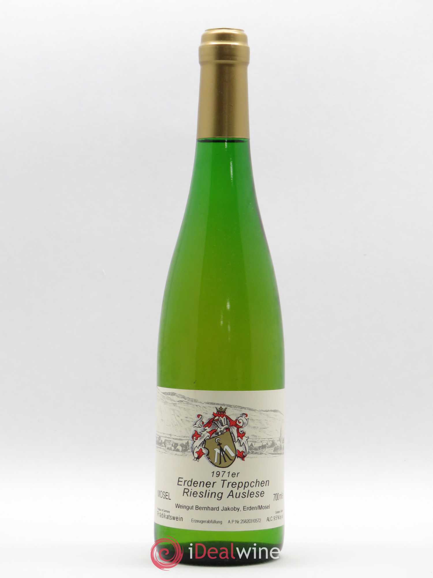 Riesling Auslese Erdener Treppchen Bernhard Jakoby 1971 - Lotto di 1 bottiglia - 0