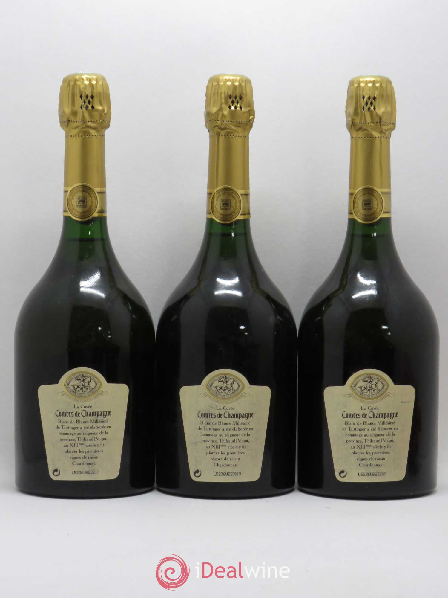 Comtes de Champagne Taittinger 1988 - Lot de 3 bouteilles - 1