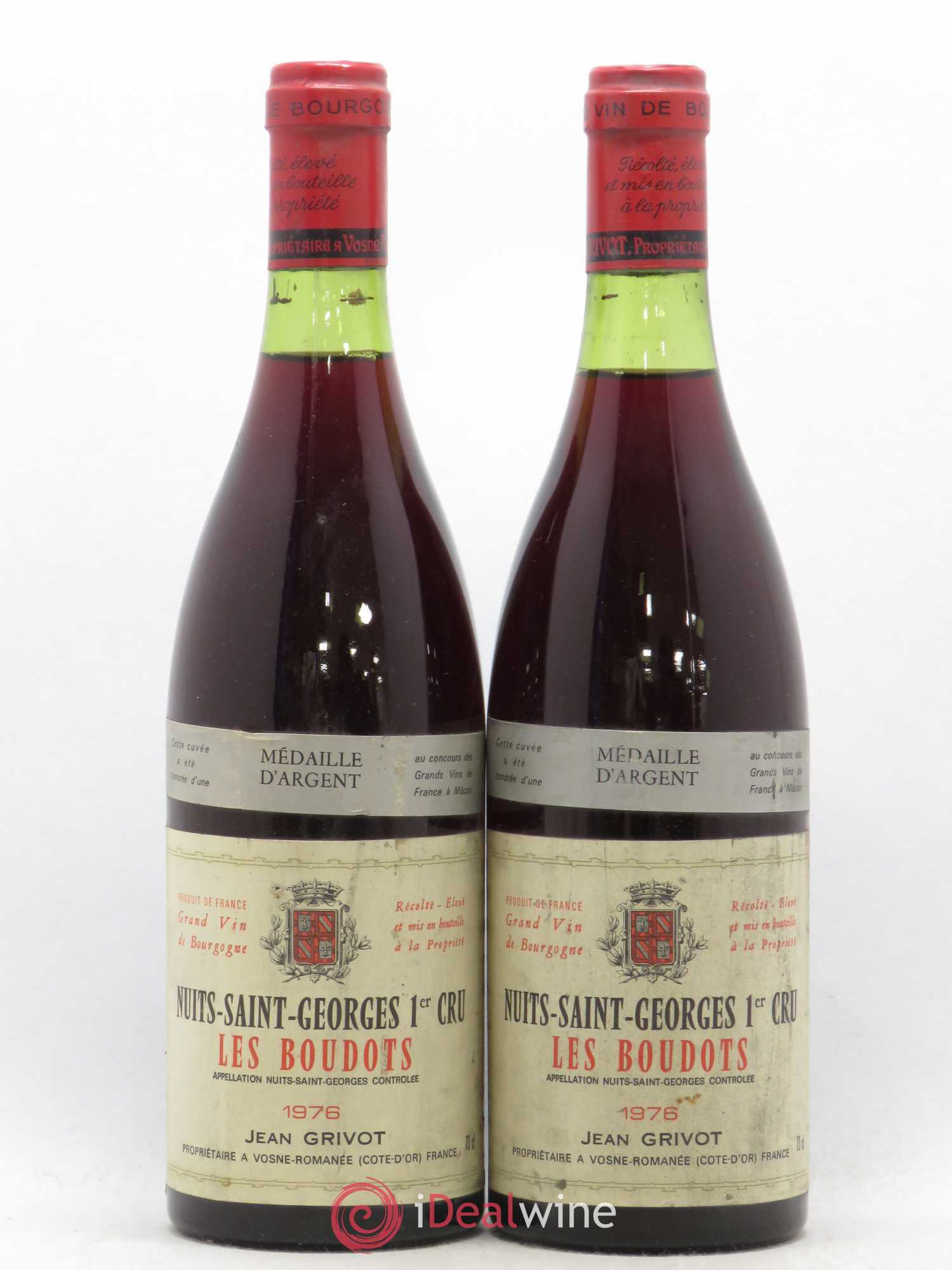 Nuits-Saint-Georges 1er Cru Aux Boudots Jean Grivot 1976 - Lot de 2 bouteilles - 0