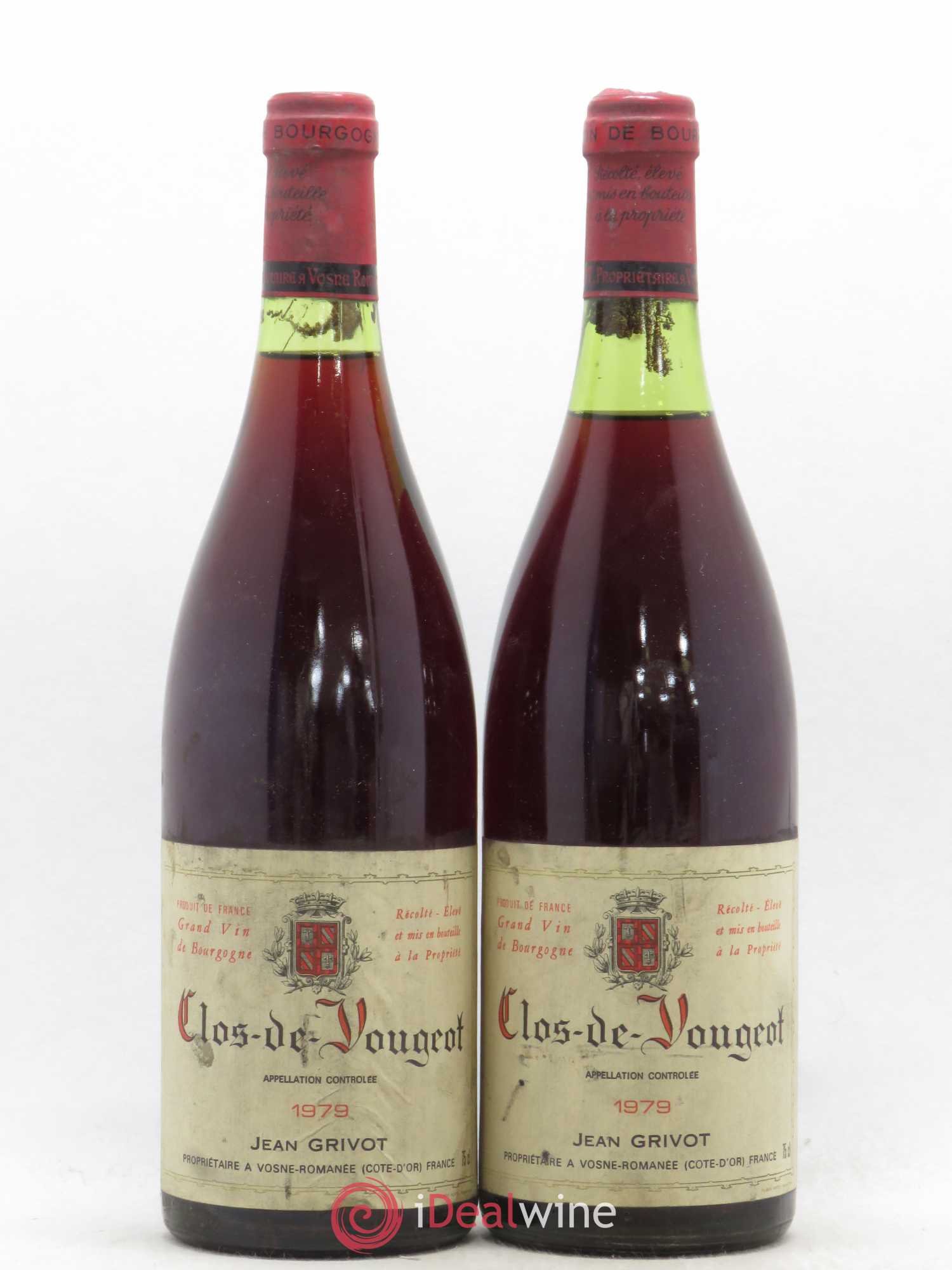Clos de Vougeot Grand Cru Jean Grivot 1979 - Lot de 2 bouteilles - 0