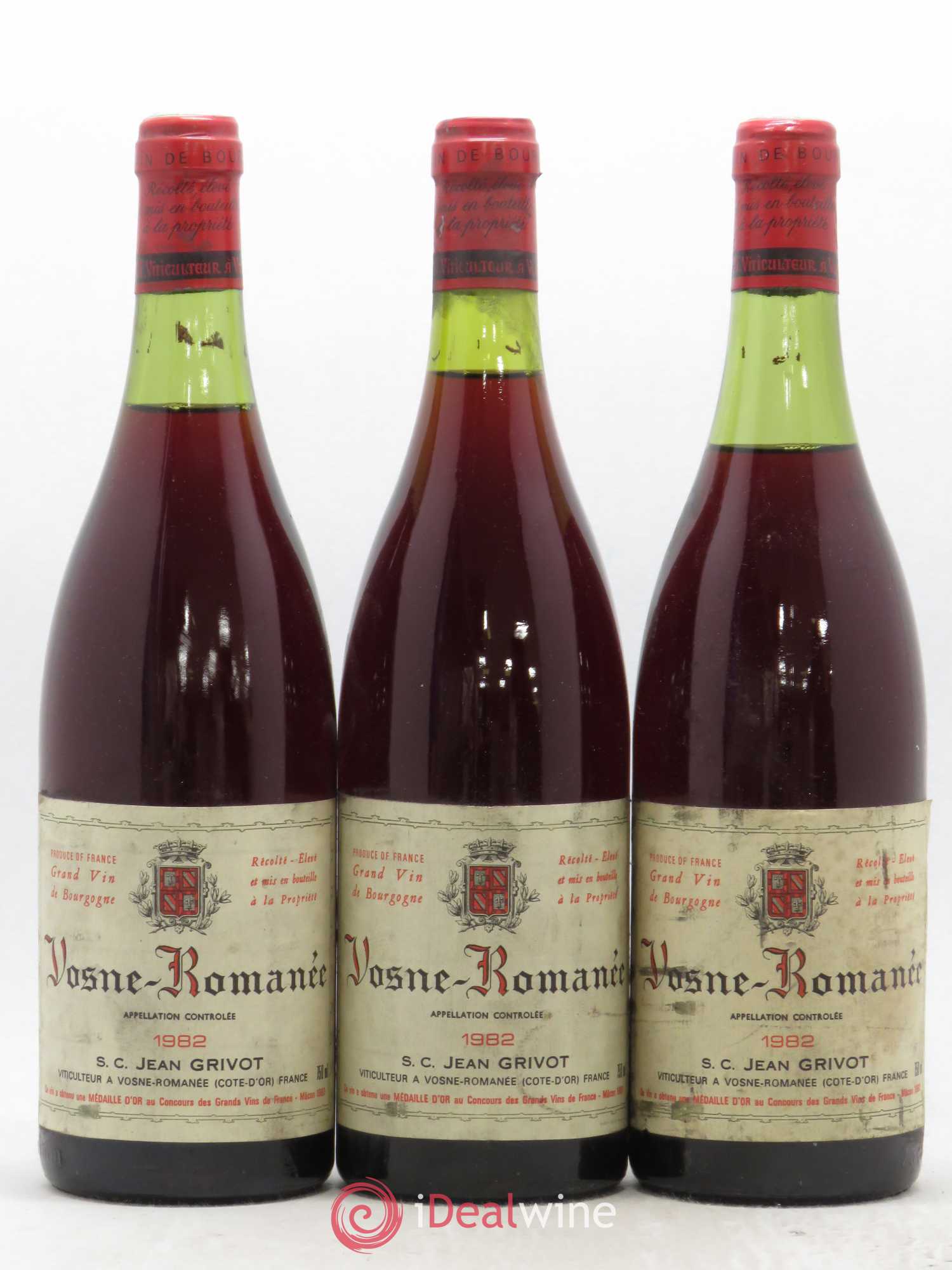 Vosne-Romanée Jean Grivot 1982 - Posten von 3 Flaschen - 0