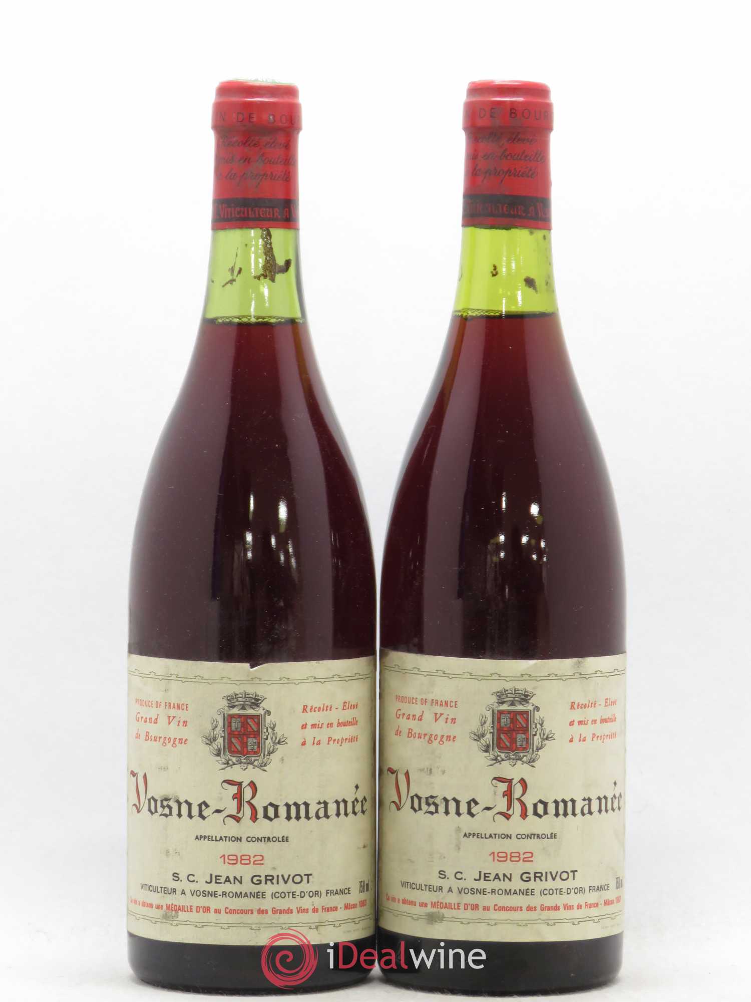 Vosne-Romanée Jean Grivot 1982 - Posten von 2 Flaschen - 0