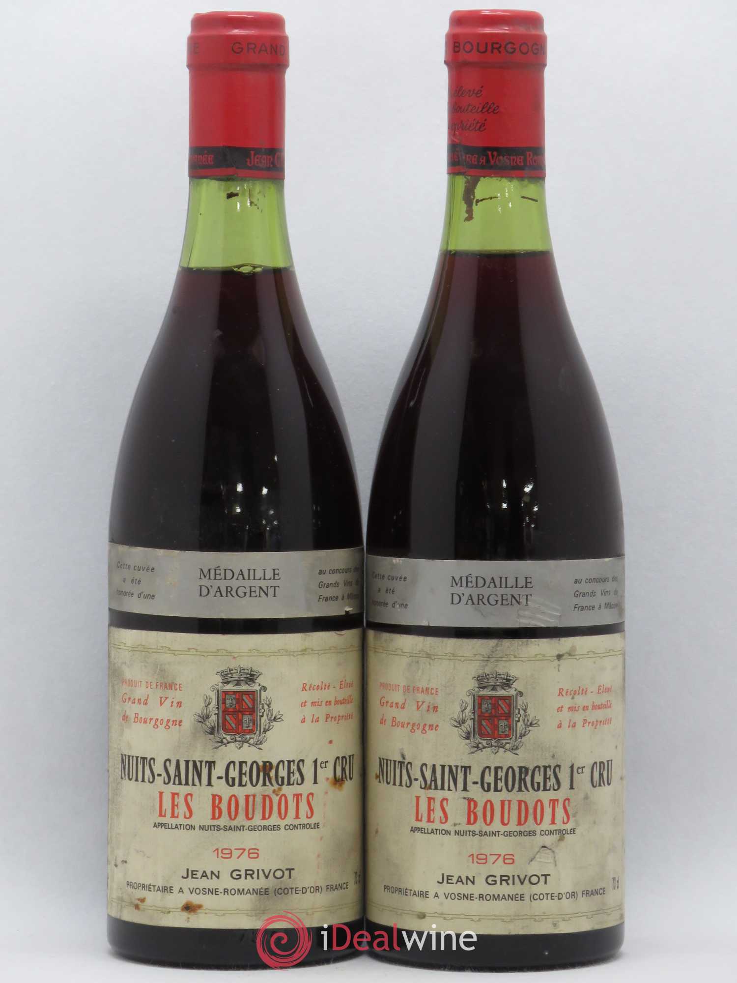 Nuits-Saint-Georges 1er Cru Aux Boudots Jean Grivot 1976 - Lot de 2 bouteilles - 0