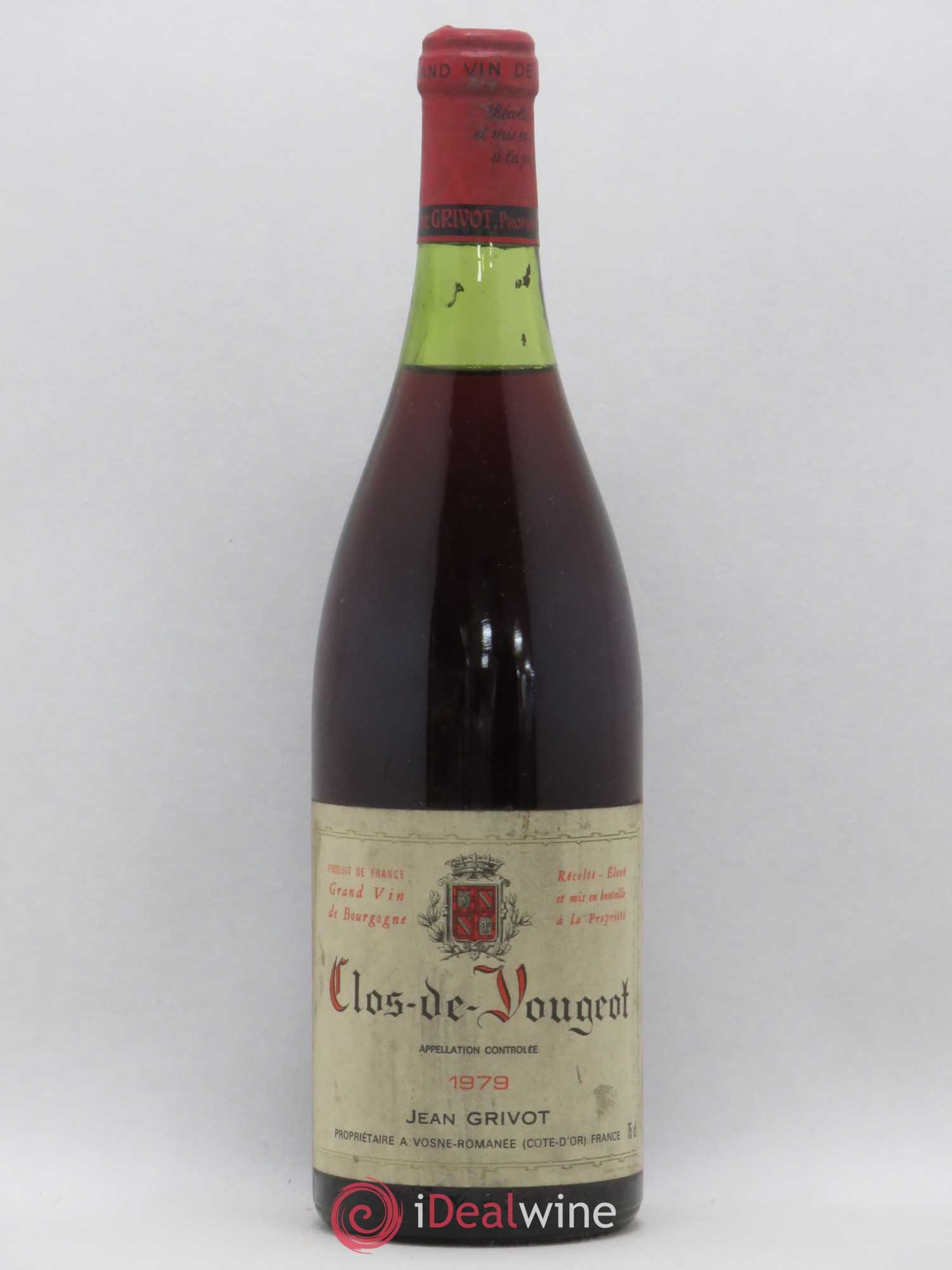 Clos de Vougeot Grand Cru Jean Grivot 1979 - Lot de 1 bouteille - 0