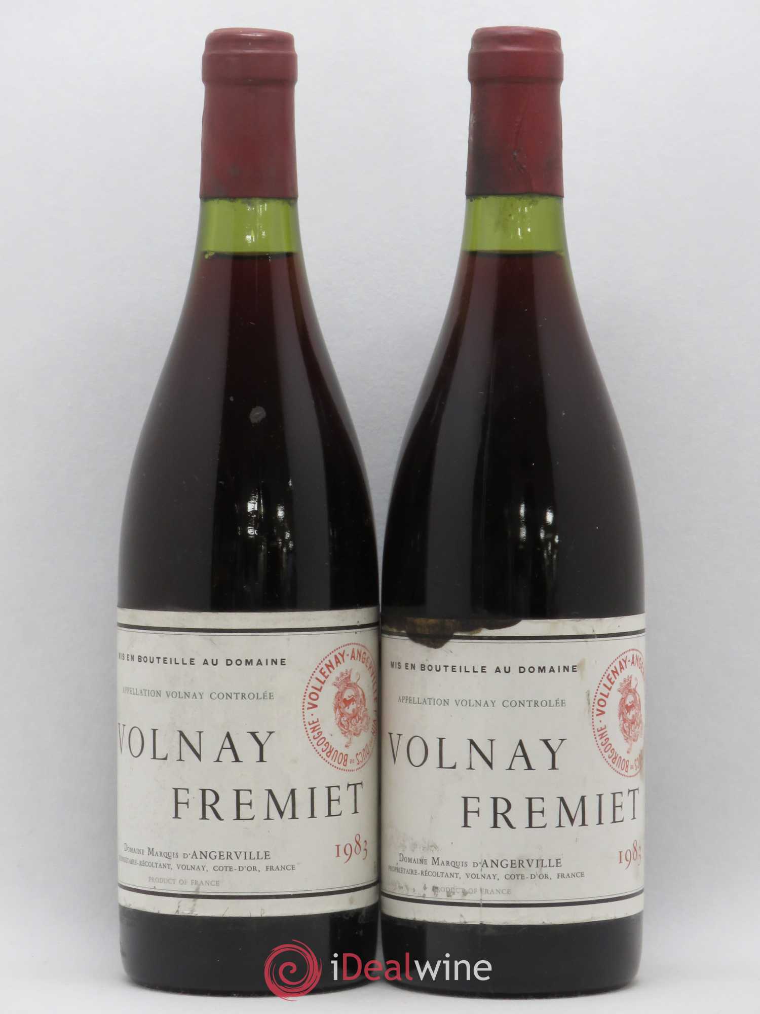 Volnay 1er Cru Frémiet Marquis d'Angerville (Domaine) 1983 - Lot de 2 bouteilles - 0