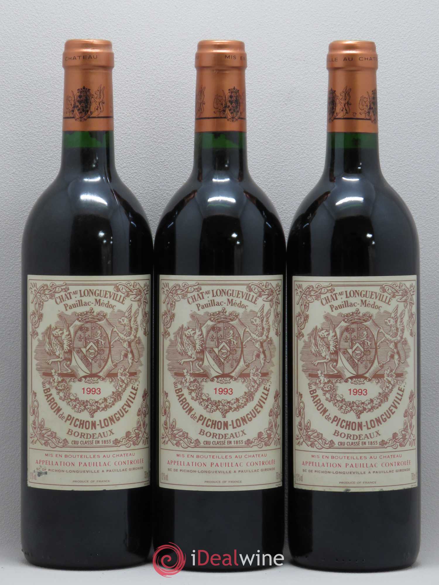 Pichon Longueville Baron 2ème Grand Cru Classé 1993 - Lot de 12 bouteilles - 1