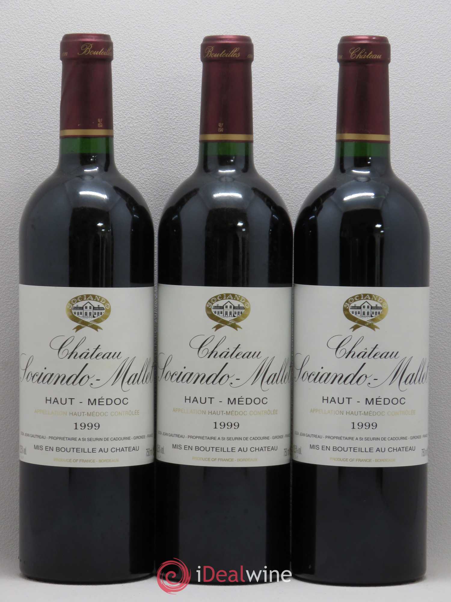 Château Sociando Mallet 1999 - Lot de 12 bouteilles - 1
