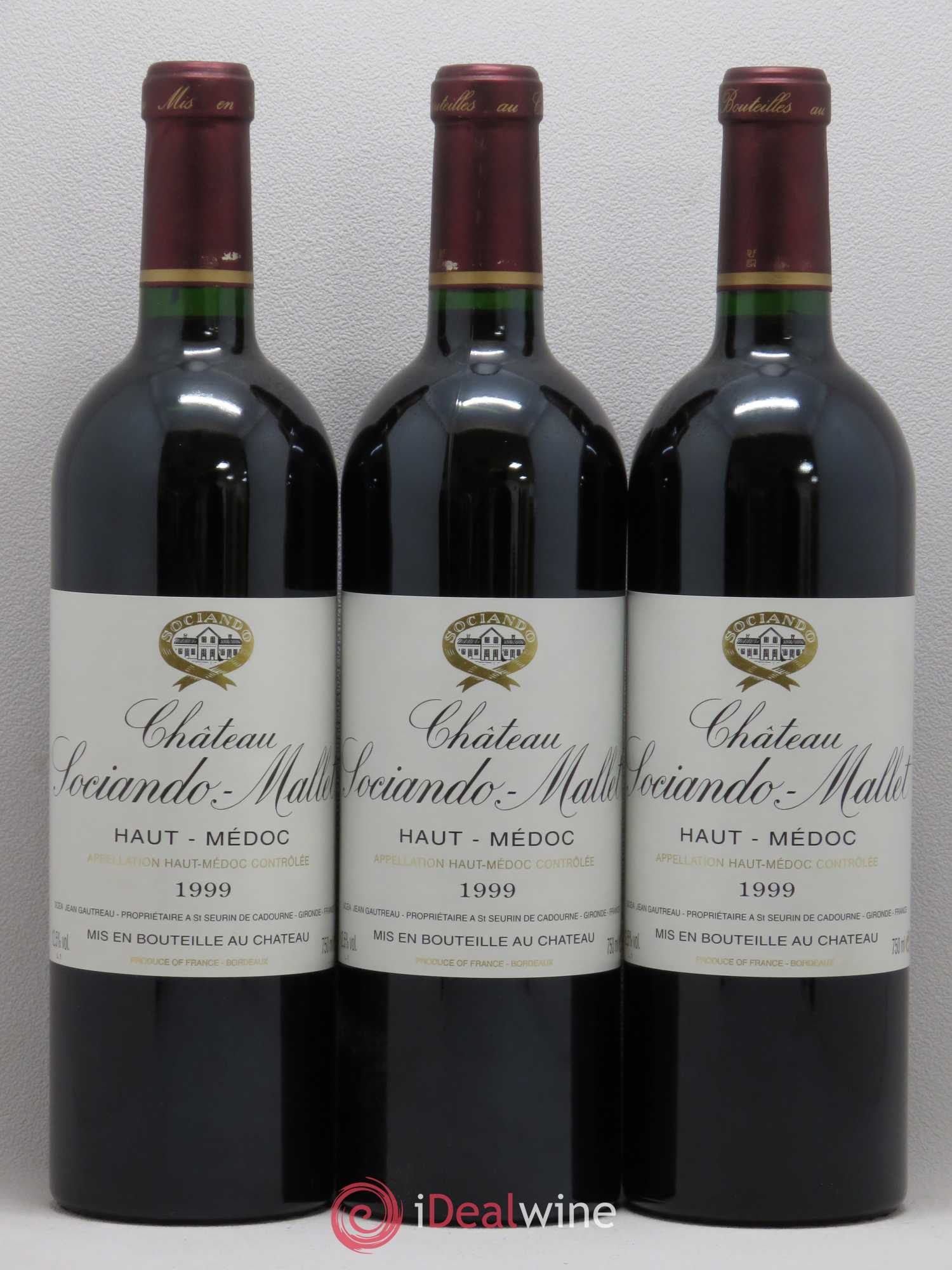 Château Sociando Mallet 1999 - Lot de 12 bouteilles - 2