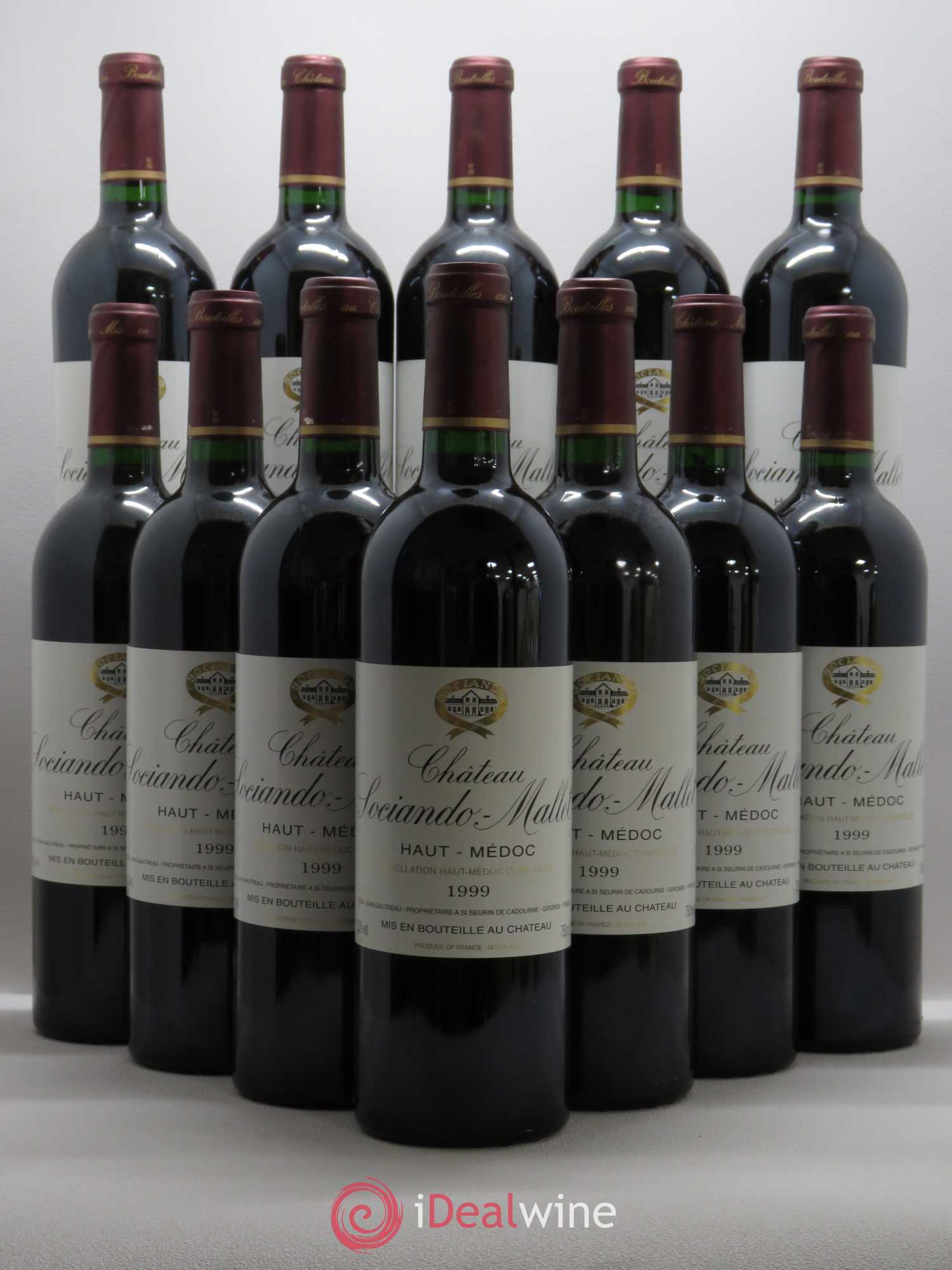 Château Sociando Mallet 1999 - Lot de 12 bouteilles - 0