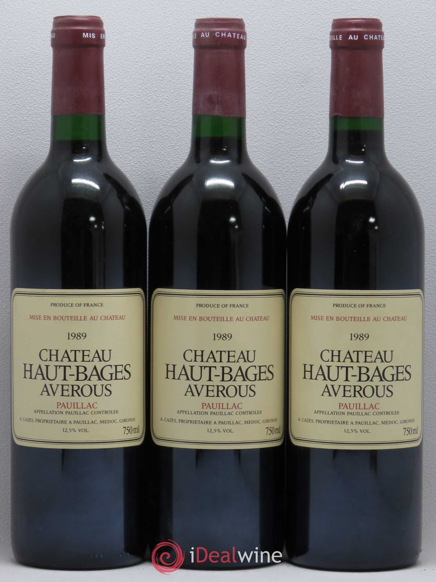 Château Haut Bages Averous Cru Bourgeois 1989 - Lot de 12 bouteilles - 1