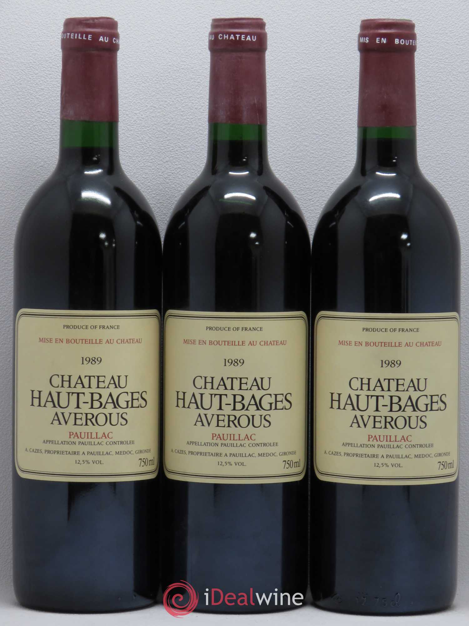 Château Haut Bages Averous Cru Bourgeois 1989 - Lot de 12 bouteilles - 2
