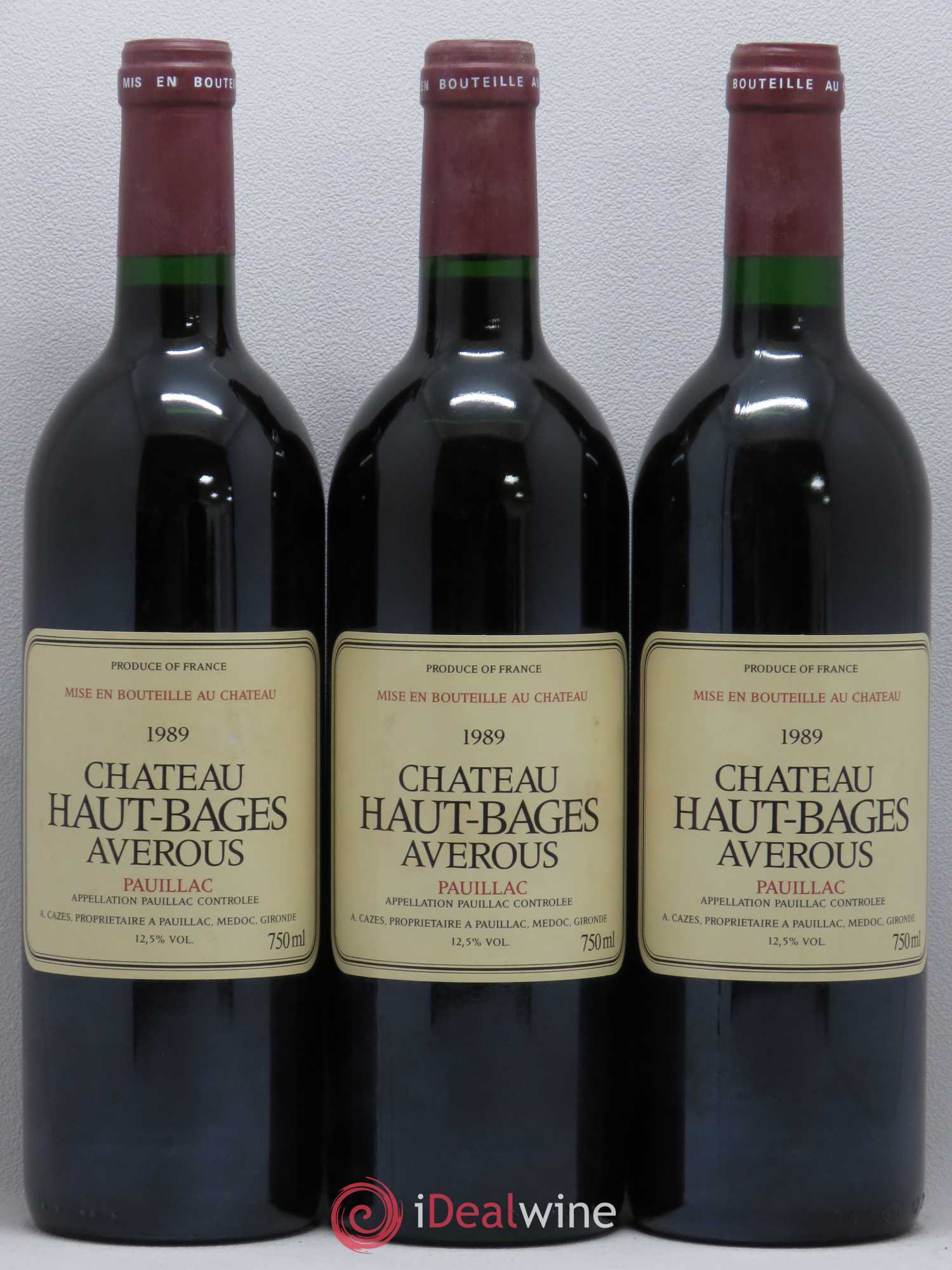Château Haut Bages Averous Cru Bourgeois 1989 - Lot de 12 bouteilles - 3