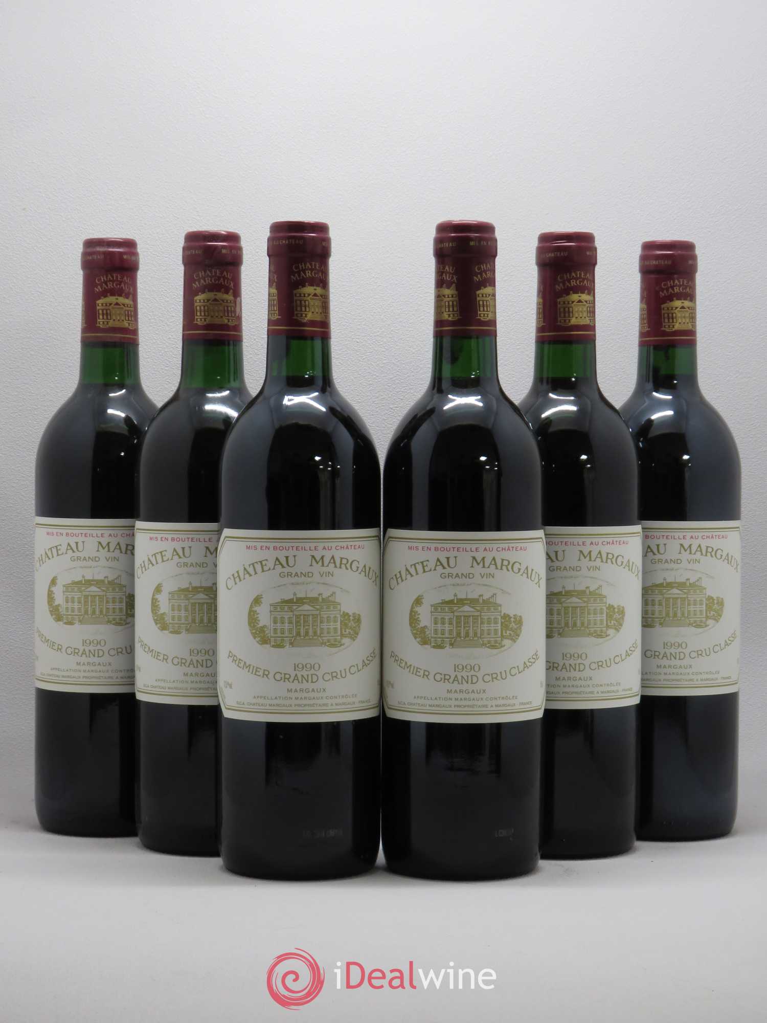 Château Margaux 1er Grand Cru Classé 1990 - Lot de 6 bouteilles - 0