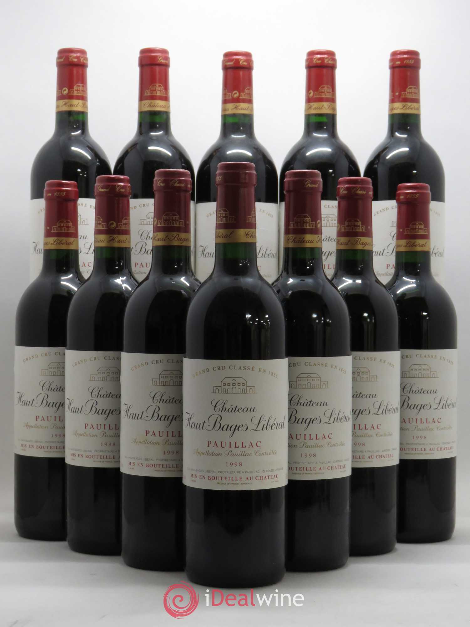 Château Haut Bages Libéral 5ème Grand Cru Classé 1998 - Lot de 12 bouteilles - 0