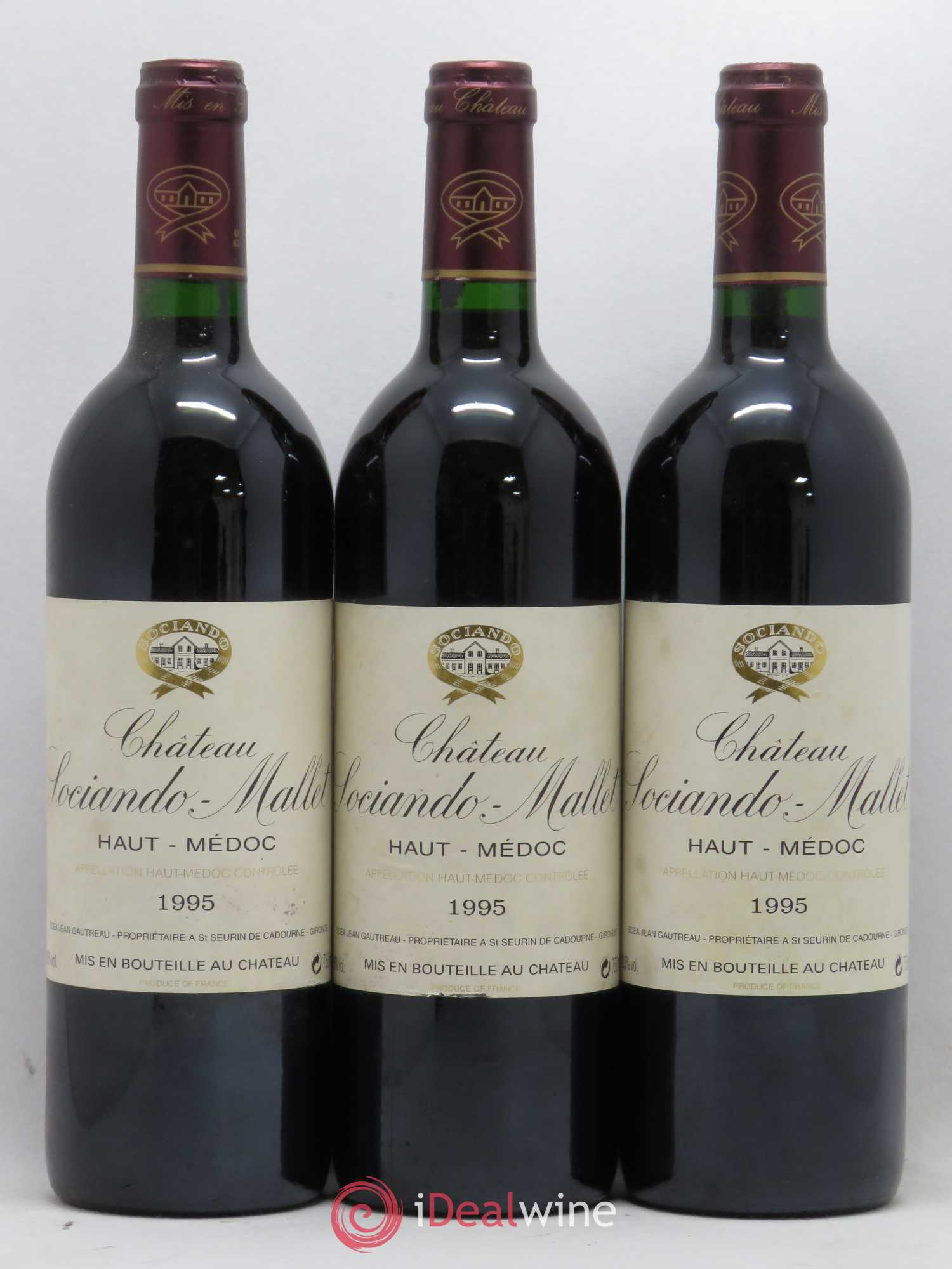 Château Sociando Mallet 1995 - Lot de 12 bouteilles - 2