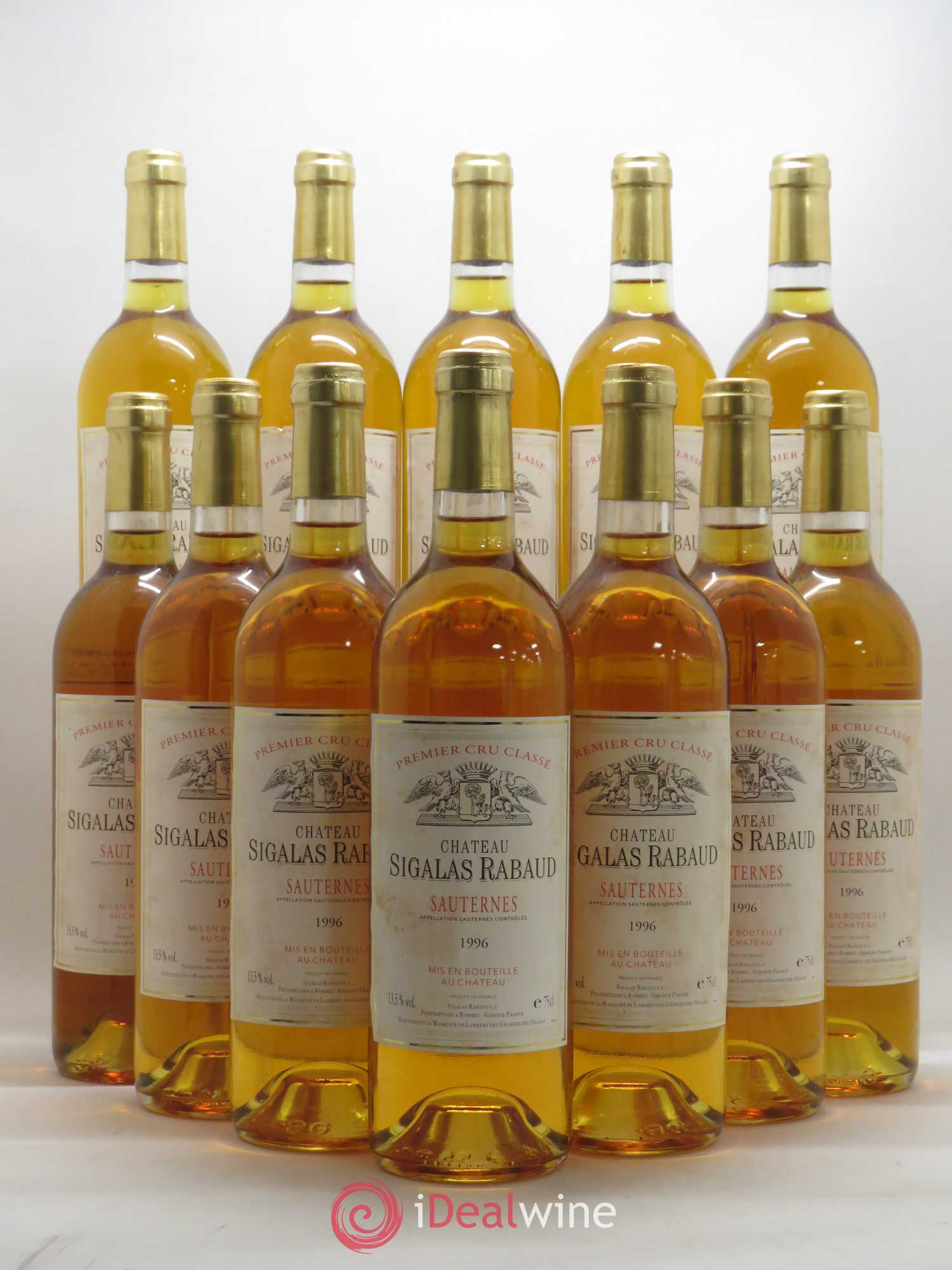 Château Sigalas Rabaud 1er Grand Cru Classé 1996 - Lotto di 12 bottiglie - 0