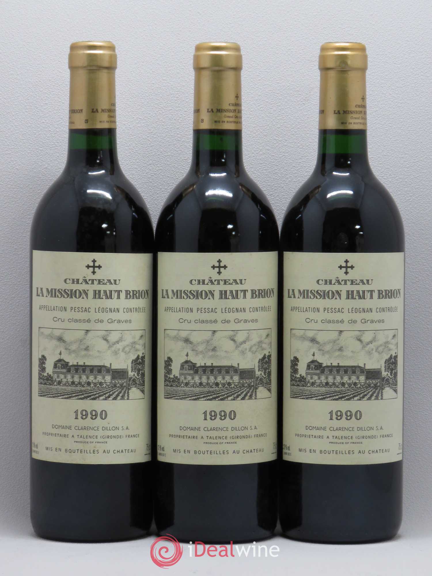 Château la Mission Haut-Brion Cru Classé de Graves 1990 - Lot de 6 bouteilles - 1