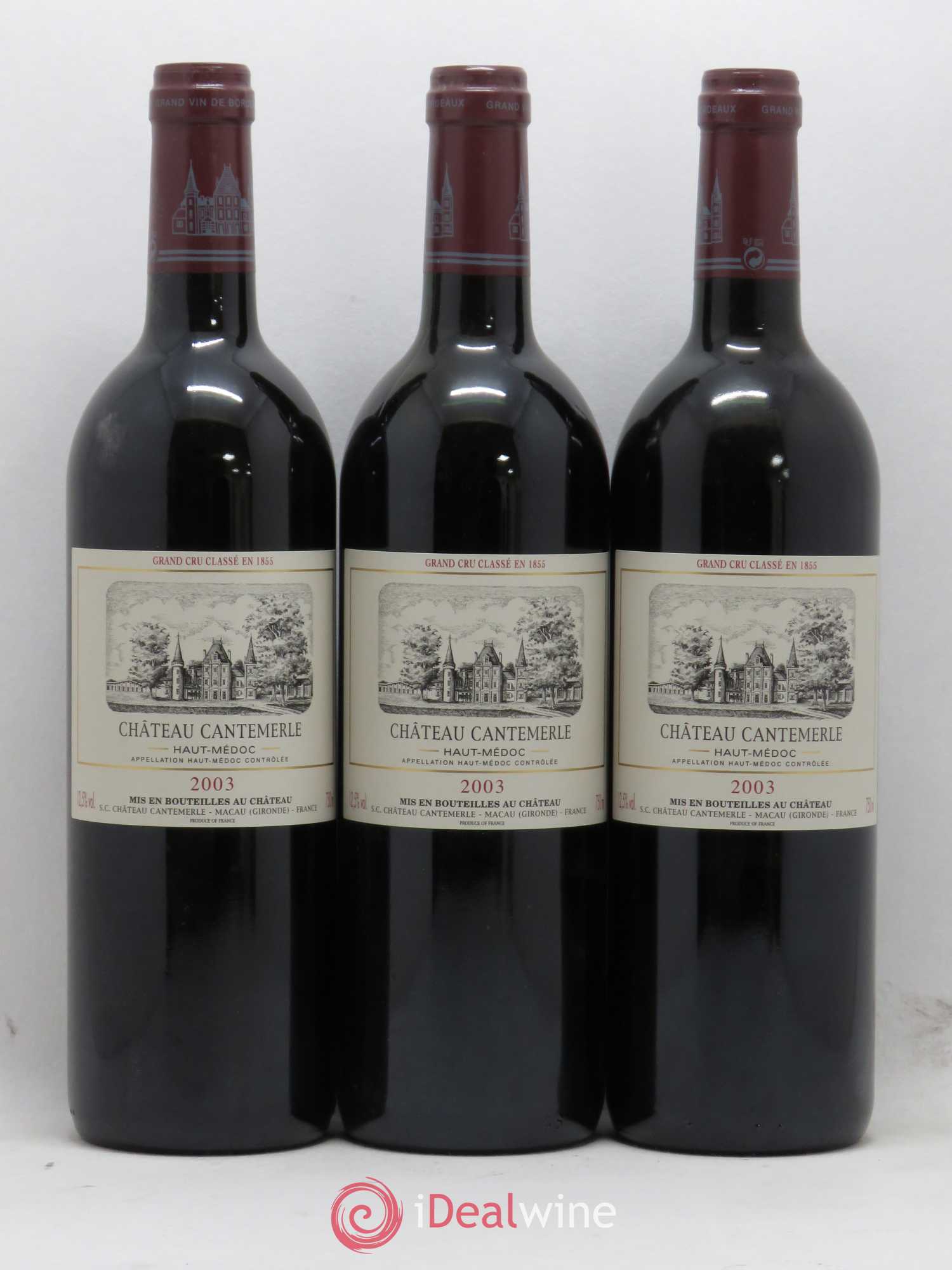 Château Cantemerle 5ème Grand Cru Classé 2003 - Lot de 12 bouteilles - 1