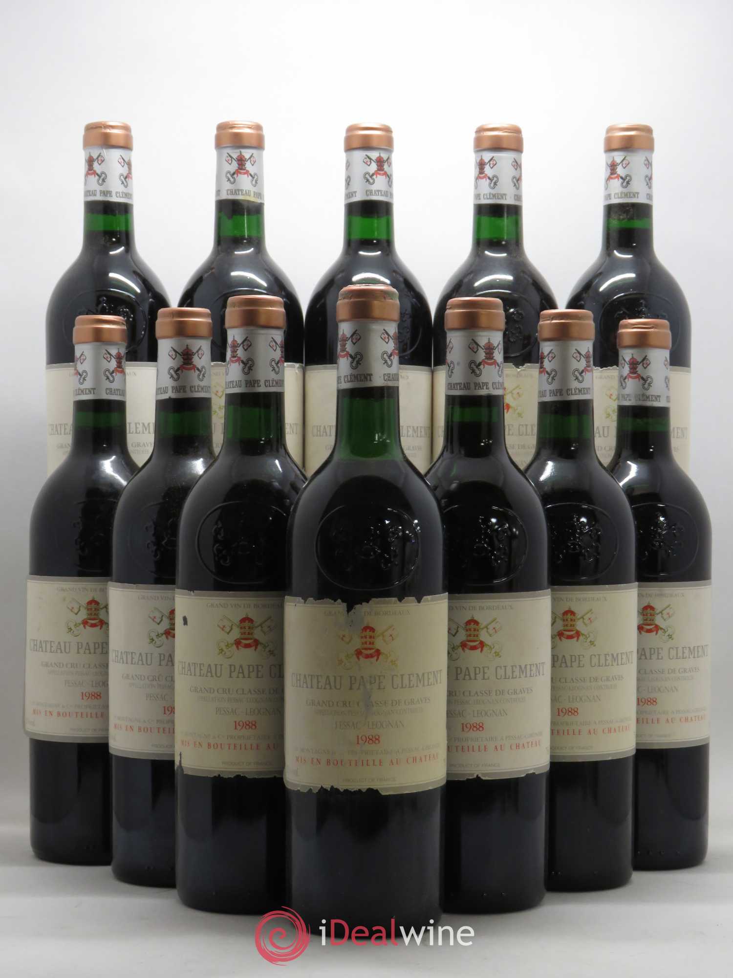 Château Pape Clément Cru Classé de Graves 1988 - Lot de 12 bouteilles - 0