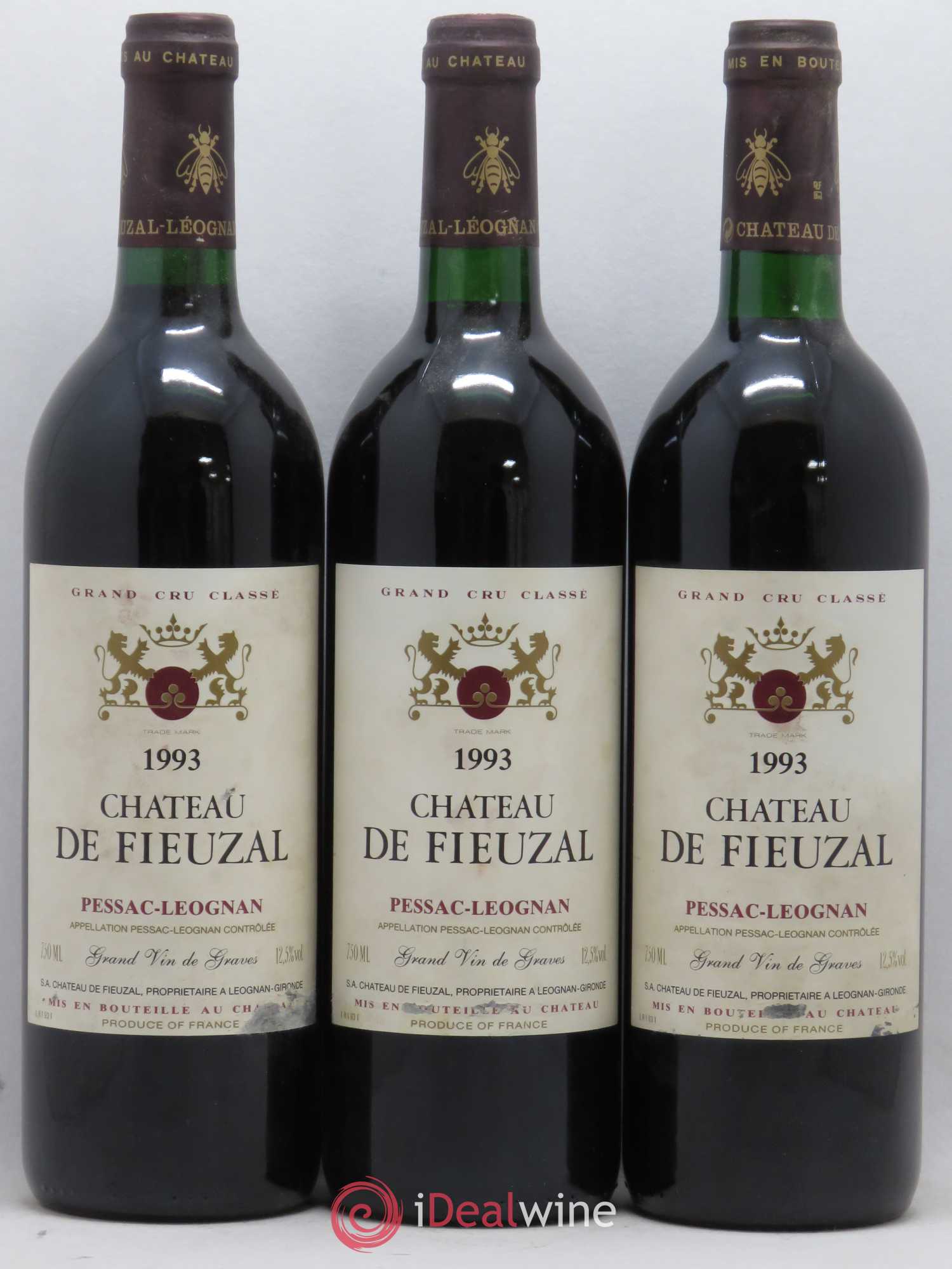 Château de Fieuzal Cru Classé de Graves 1993 - Lot de 12 bouteilles - 1