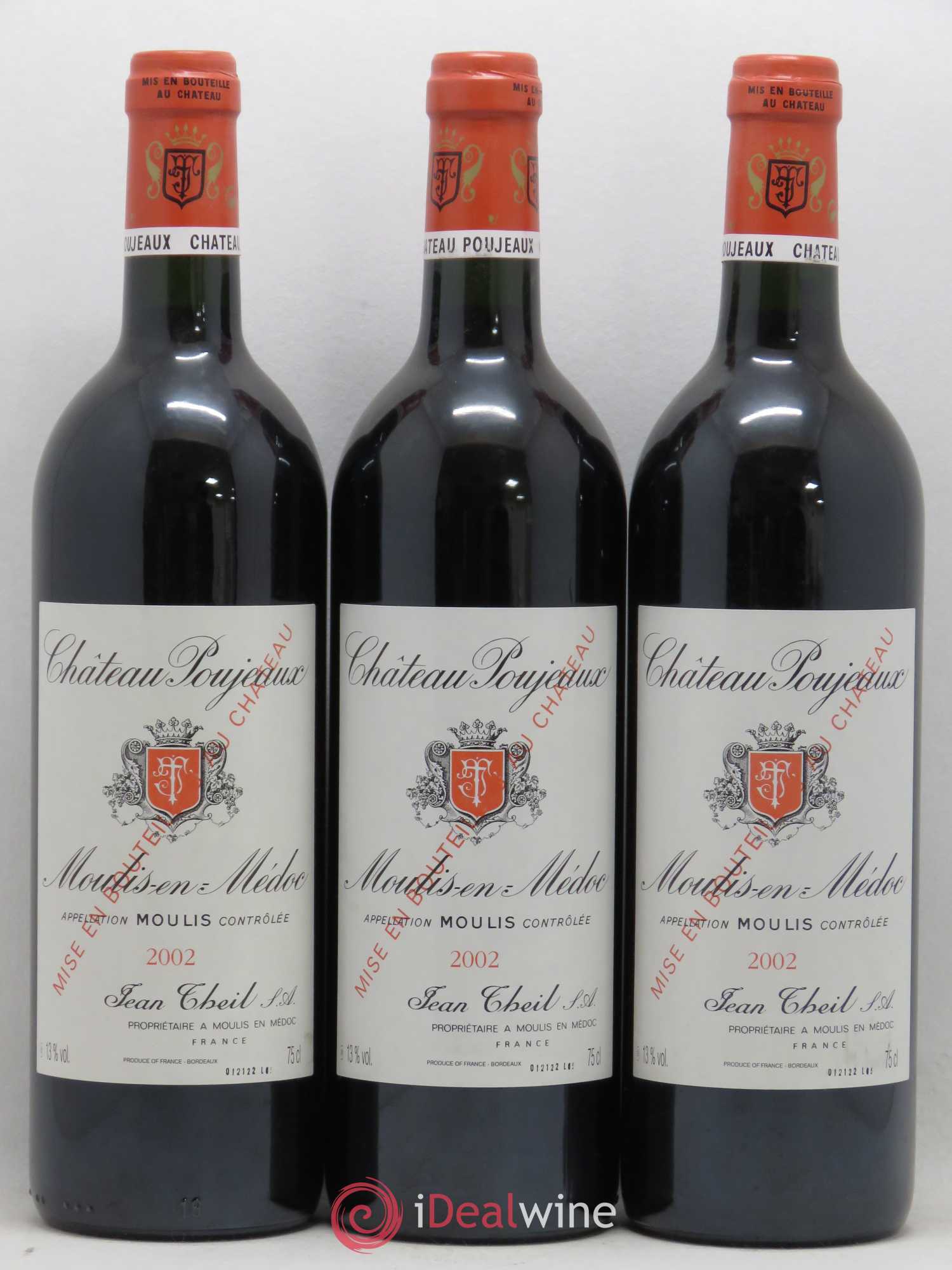 Château Poujeaux 2002 - Lot de 12 bouteilles - 1