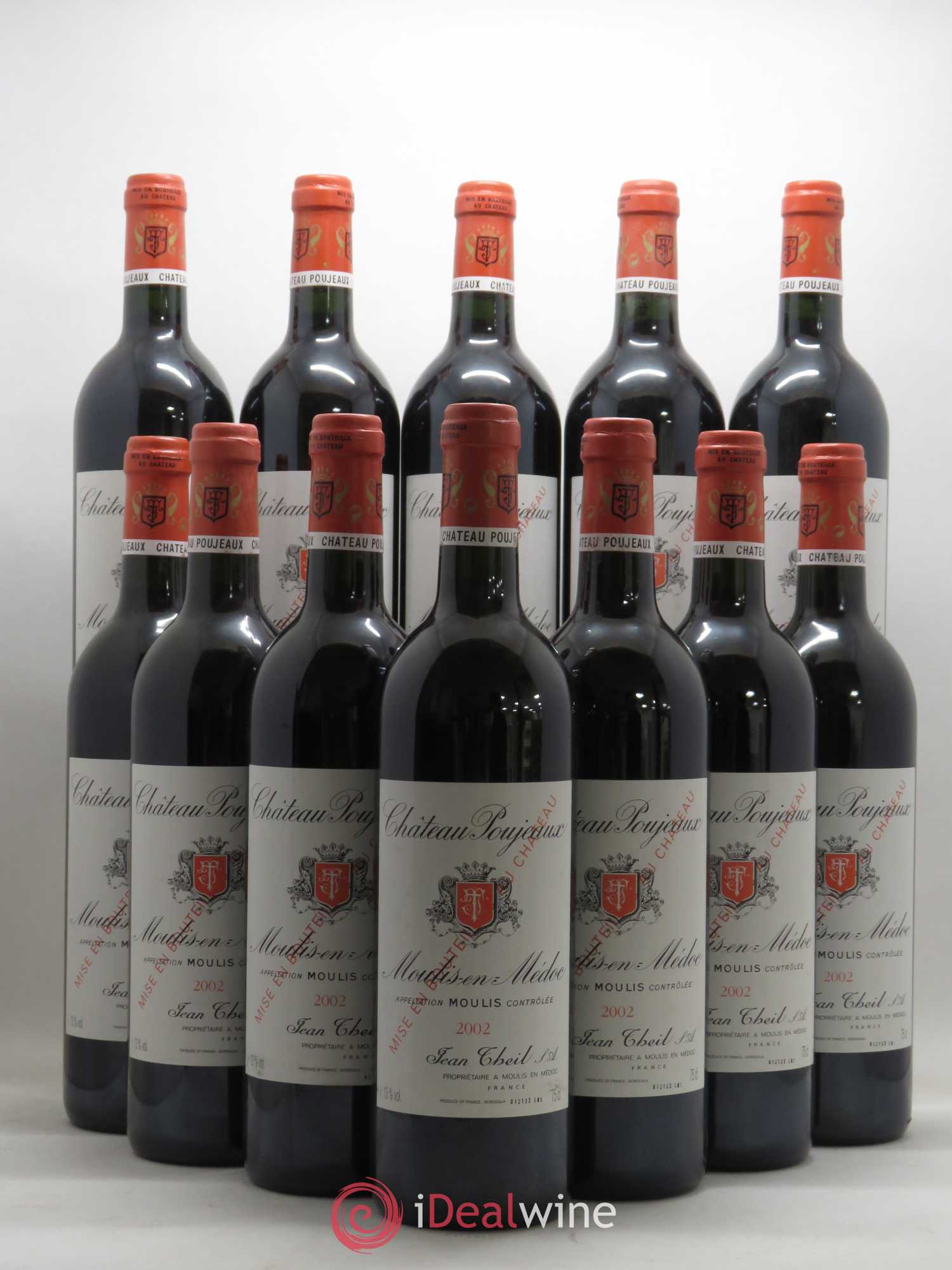 Château Poujeaux 2002 - Lot de 12 bouteilles - 0