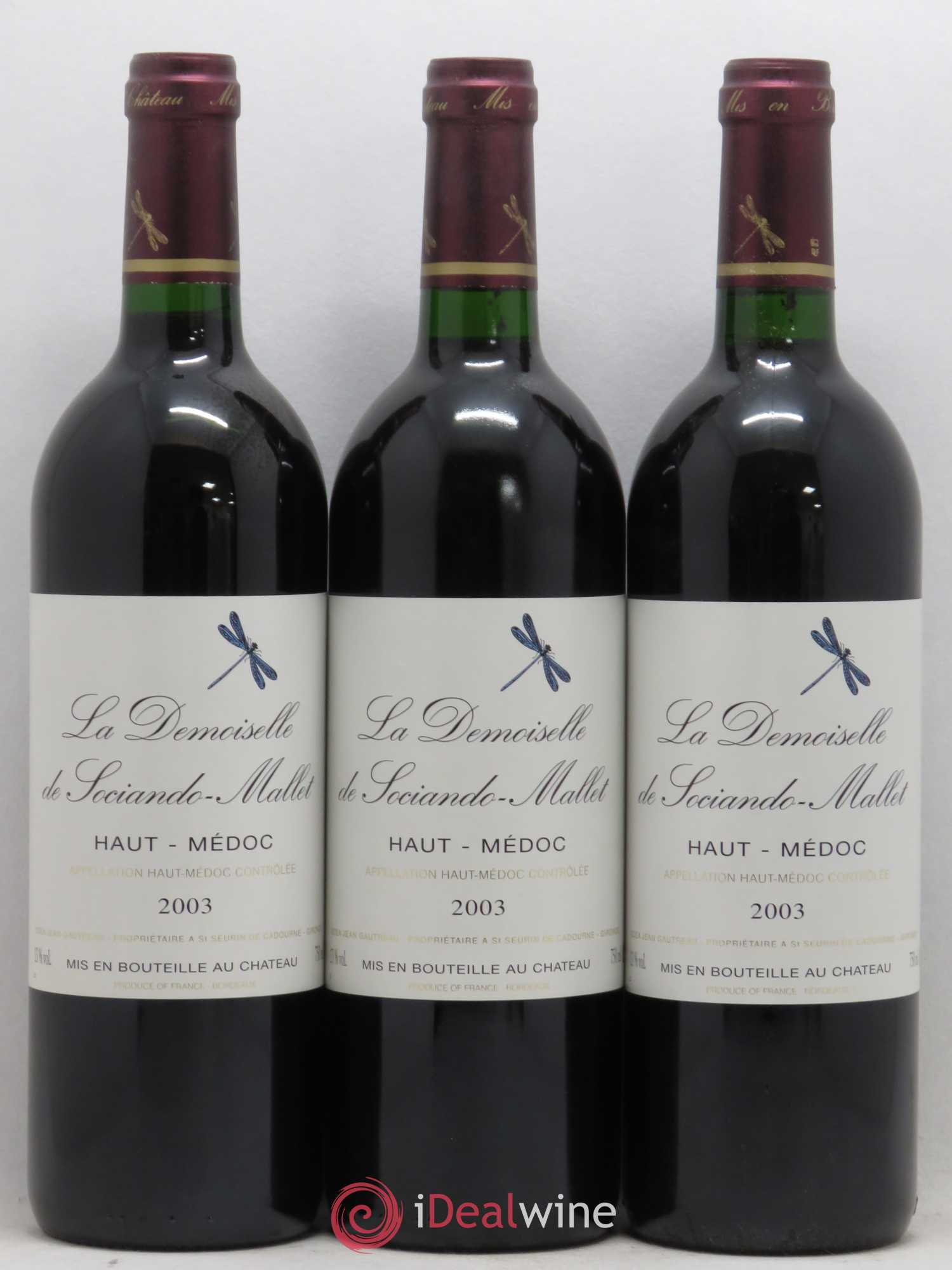Demoiselle de Sociando Mallet Second Vin 2003 - Lot de 12 bouteilles - 3