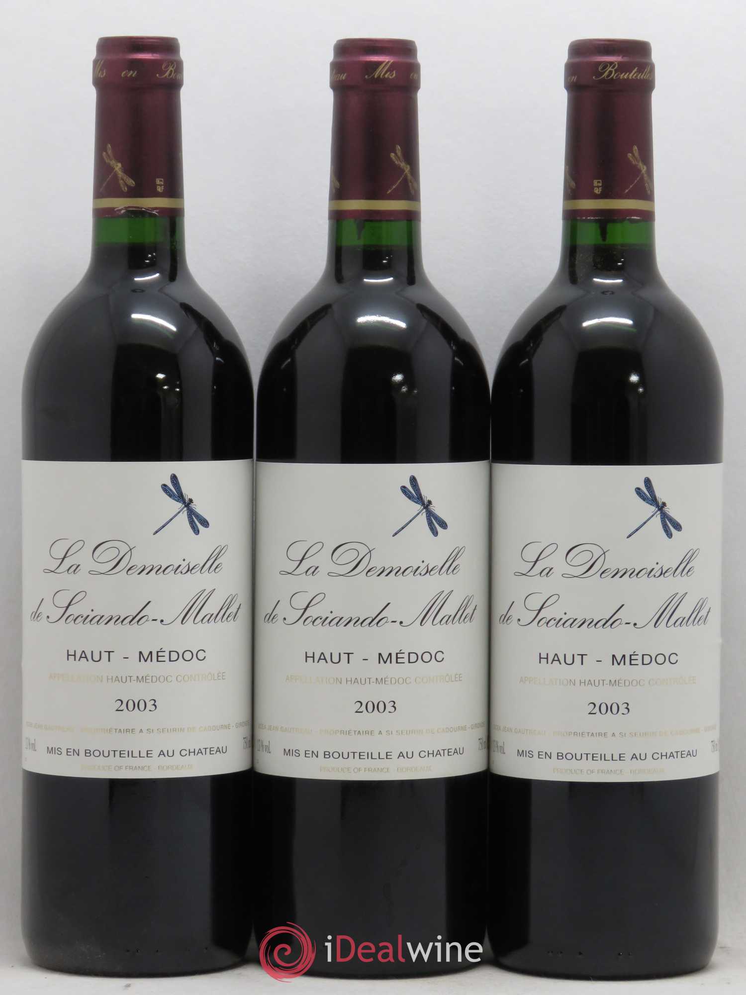 Demoiselle de Sociando Mallet Second Vin 2003 - Lot de 12 bouteilles - 4