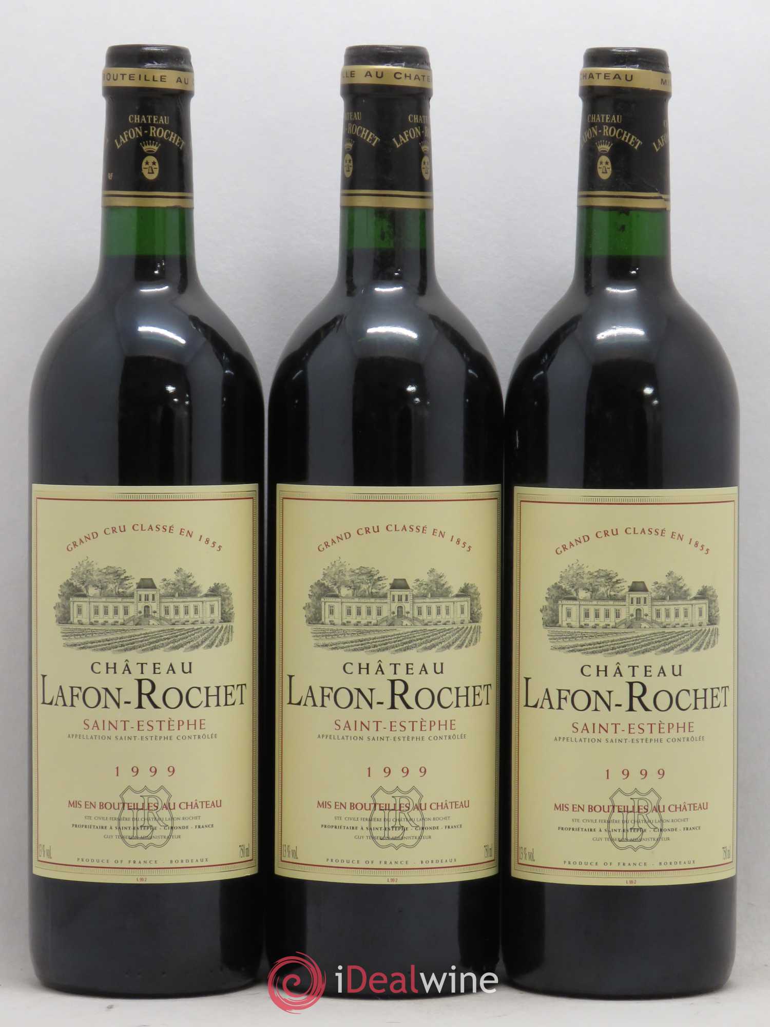 Château Lafon Rochet 4ème Grand Cru Classé 1999 - Lot de 12 bouteilles - 1
